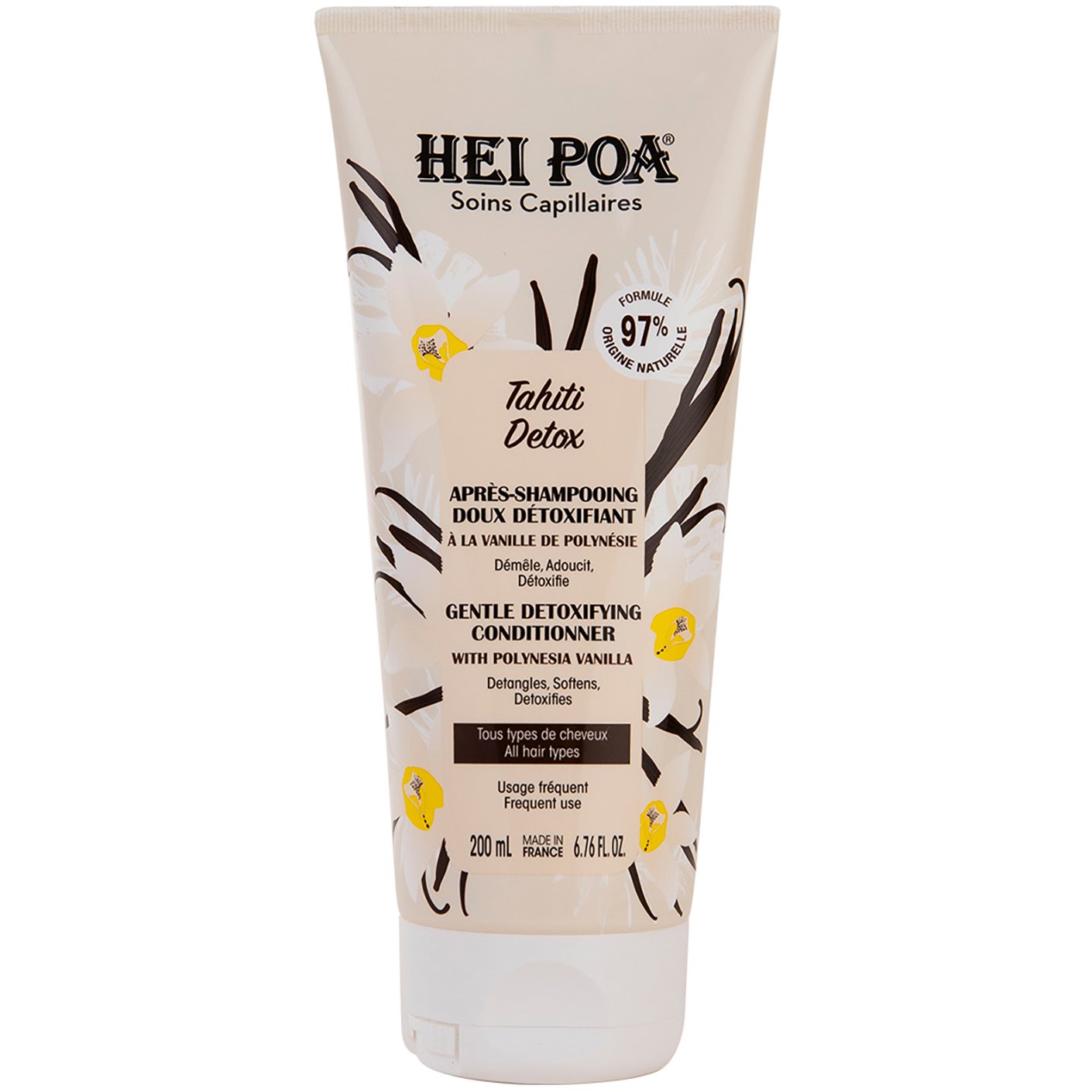 Hei Poa Tahiti Detox Gentle Detoxifying Conditionner Εξαιρετικά Απαλή Μαλακτική Κρέμα, για Αποτοξίνωση & Ενυδάτωση για Όλους τους Τύπους Μαλλιών με Υπέροχο Άρωμα Πολυνησιακής Βανίλιας 200ml