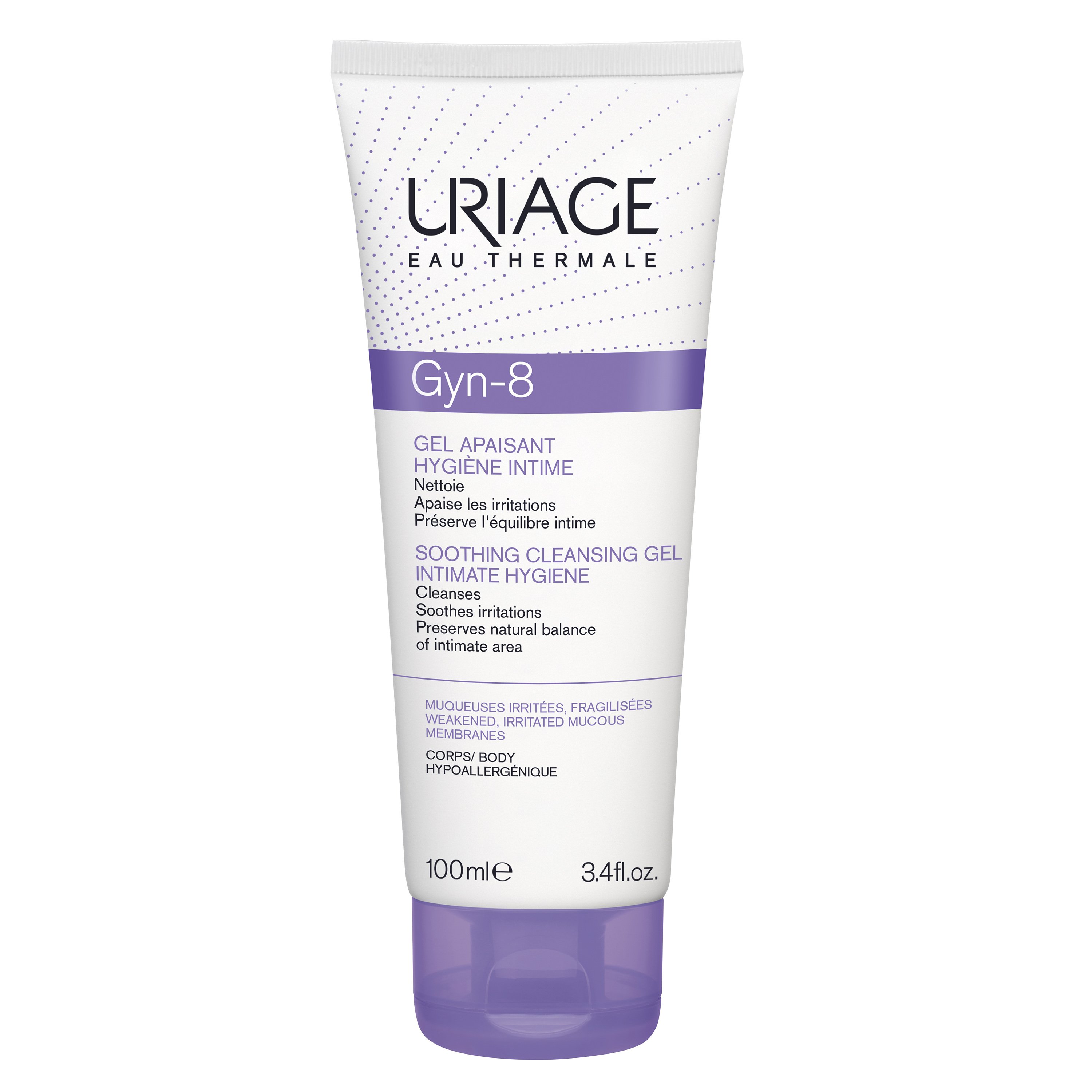 Uriage Eau Thermale Gyn-8 Soothing Cleansing Gel Intimate Hygiene Αποκαθιστά την Ισορροπία της Ευαίσθητης Περιοχής 100ml