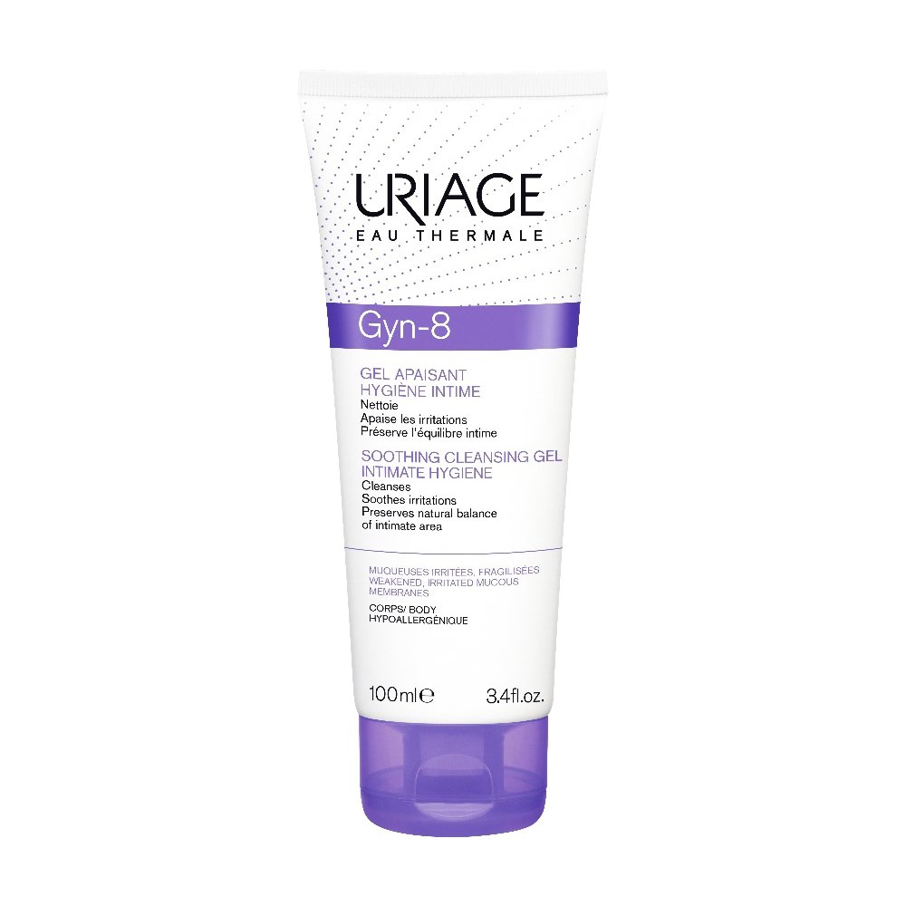 Uriage Eau Thermale Gyn-8 Soothing Cleansing Gel Intimate Hygiene Αποκαθιστά την Ισορροπία της Ευαίσθητης Περιοχής 100ml
