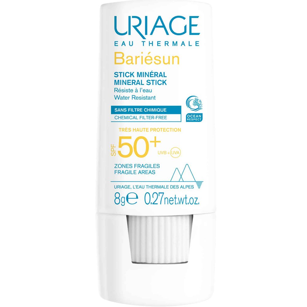 Uriage Uriage Bariesun Mineral Stick Spf50+ Αντηλιακό Στικ Προσώπου Πολύ Υψηλής Προστασίας για Ευαίσθητα & Δυσανεκτικά στα Αντηλιακά Φίλτρα Δέρματα 8g