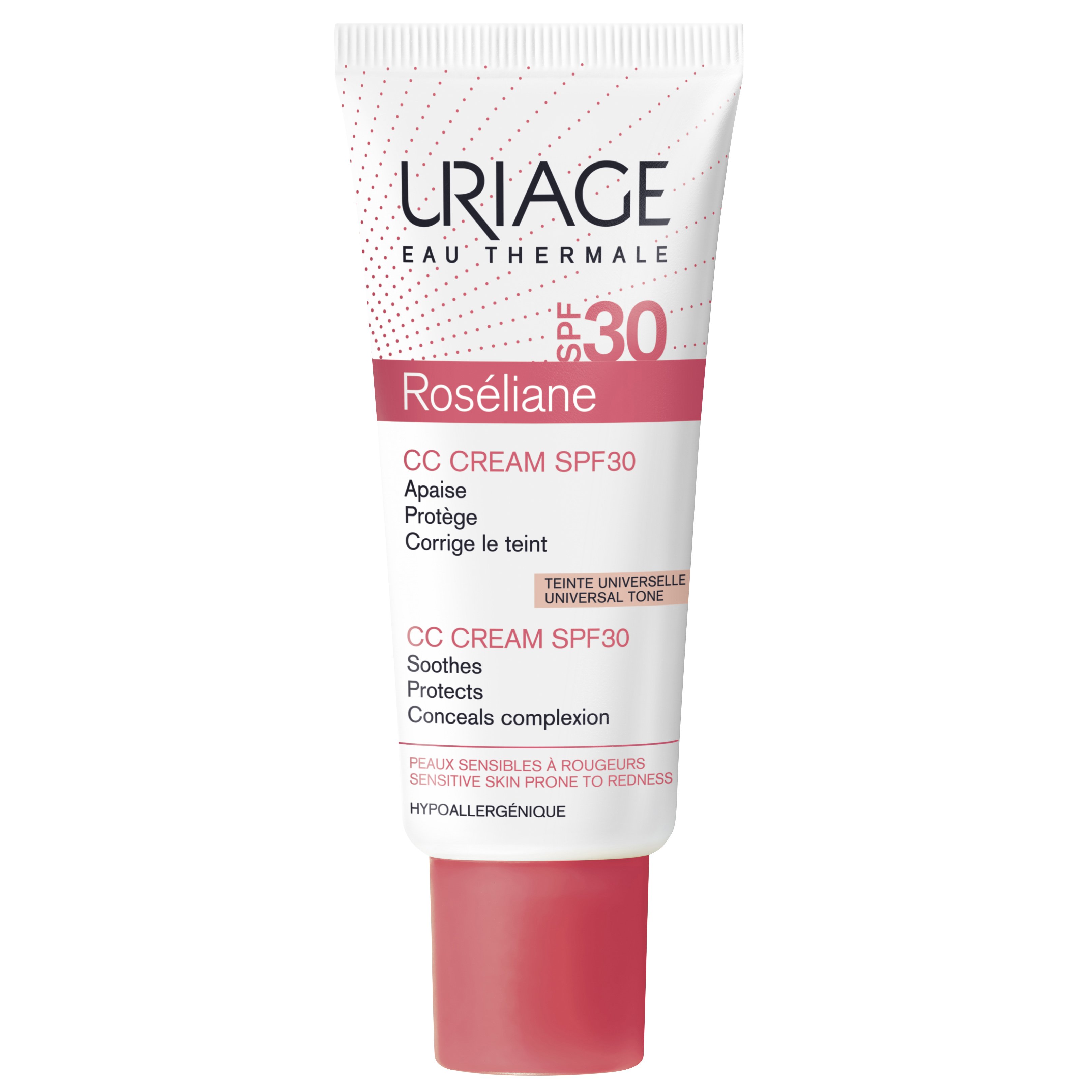 Uriage Eau Thermale Spf30 Roseliane CC Cream Ενυδατική Καταπραϋντική Αντηλιακή Κρέμα Κατά της Ερυθρότητας με Χρώμα 40ml