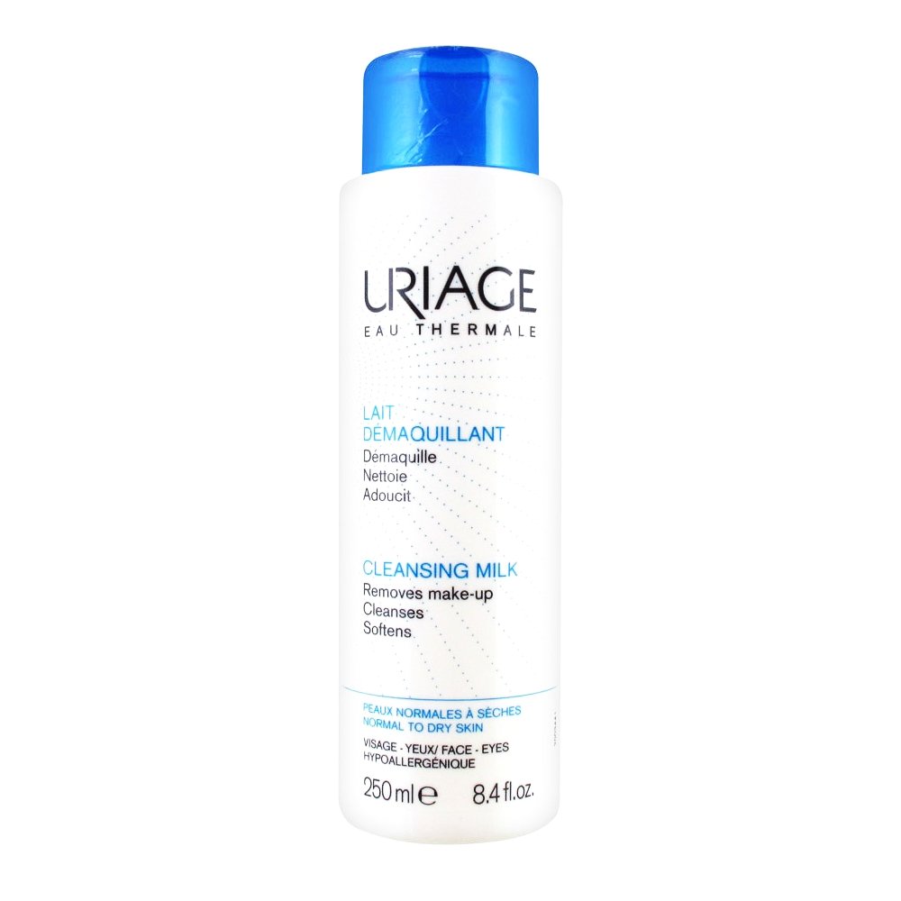 Uriage Eau Thermale Cleansing Milk Απαλή και Ενυδατική Βάση Καθαρισμού που Απομακρύνει Κάθε Ίχνος Ρύπων 250ml