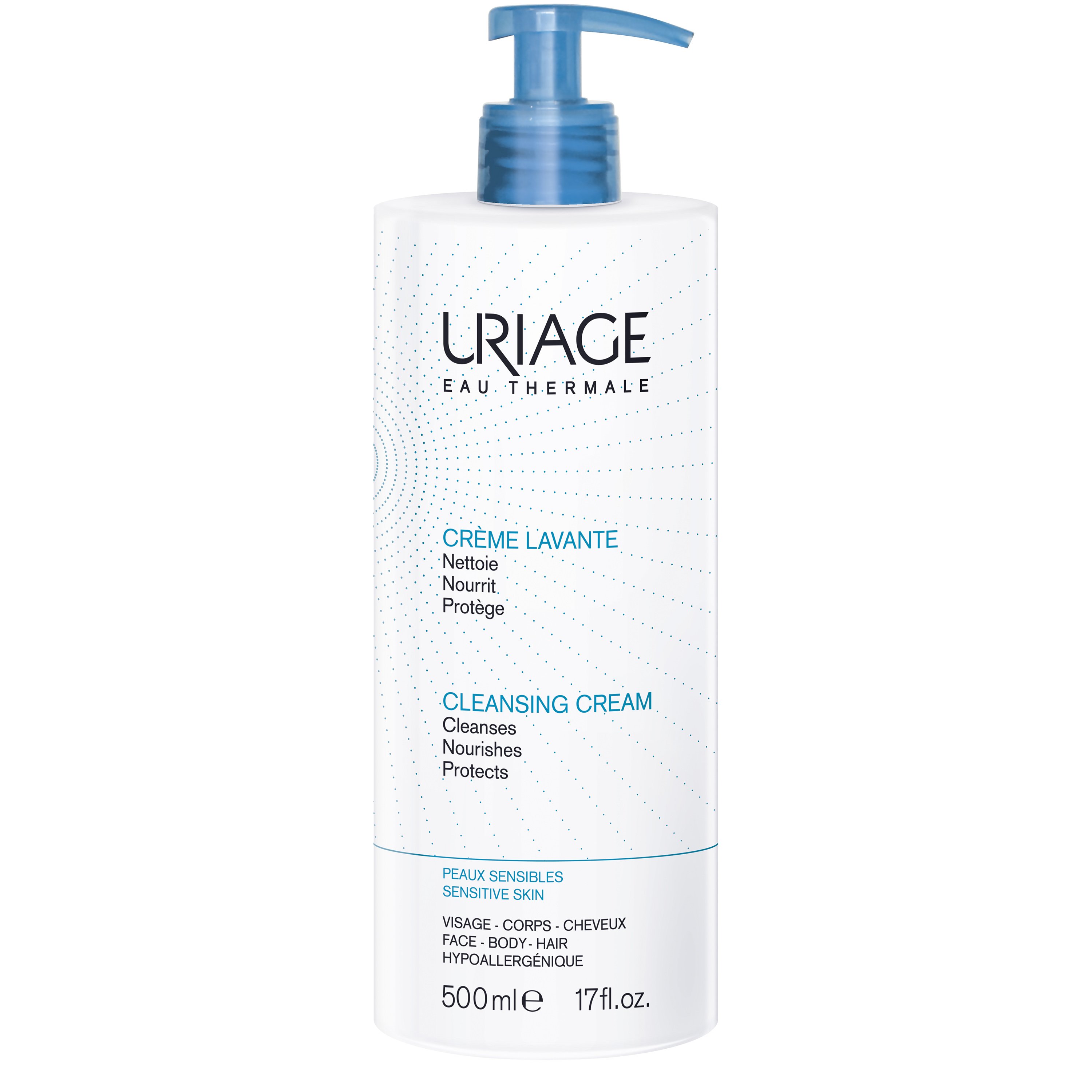 Uriage Eau Thermale Cleansing Cream Αφήνει το Δέρμα Απόλυτα Καθαρό Απαλό και Ενυδατωμένο 500ml