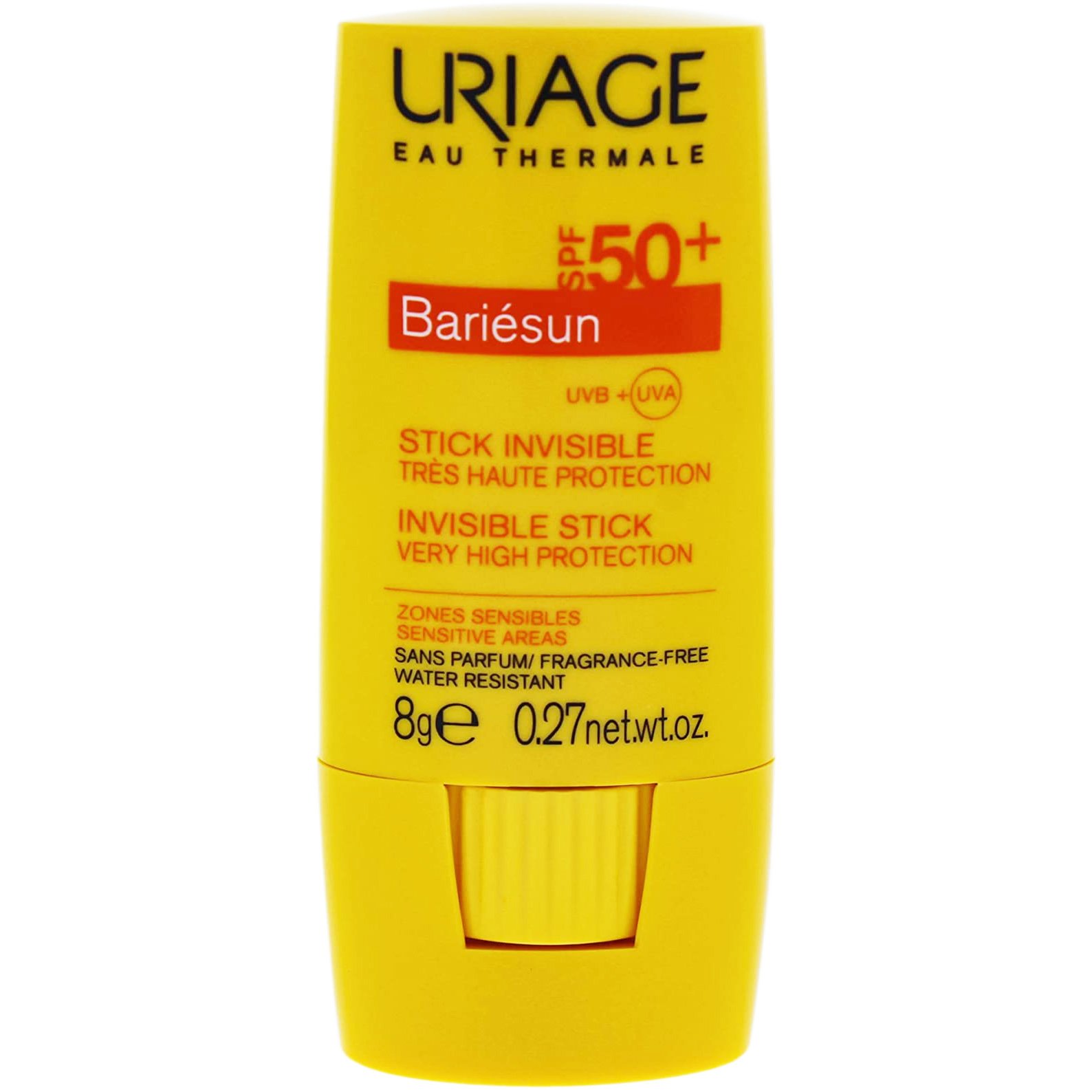 Uriage Bariesun Spf50+, Invisible Stick Very High Protection for Sensitive Areas 8g,Αντηλιακό Αόρατο Stick Πολύ Υψηλής Προστασία