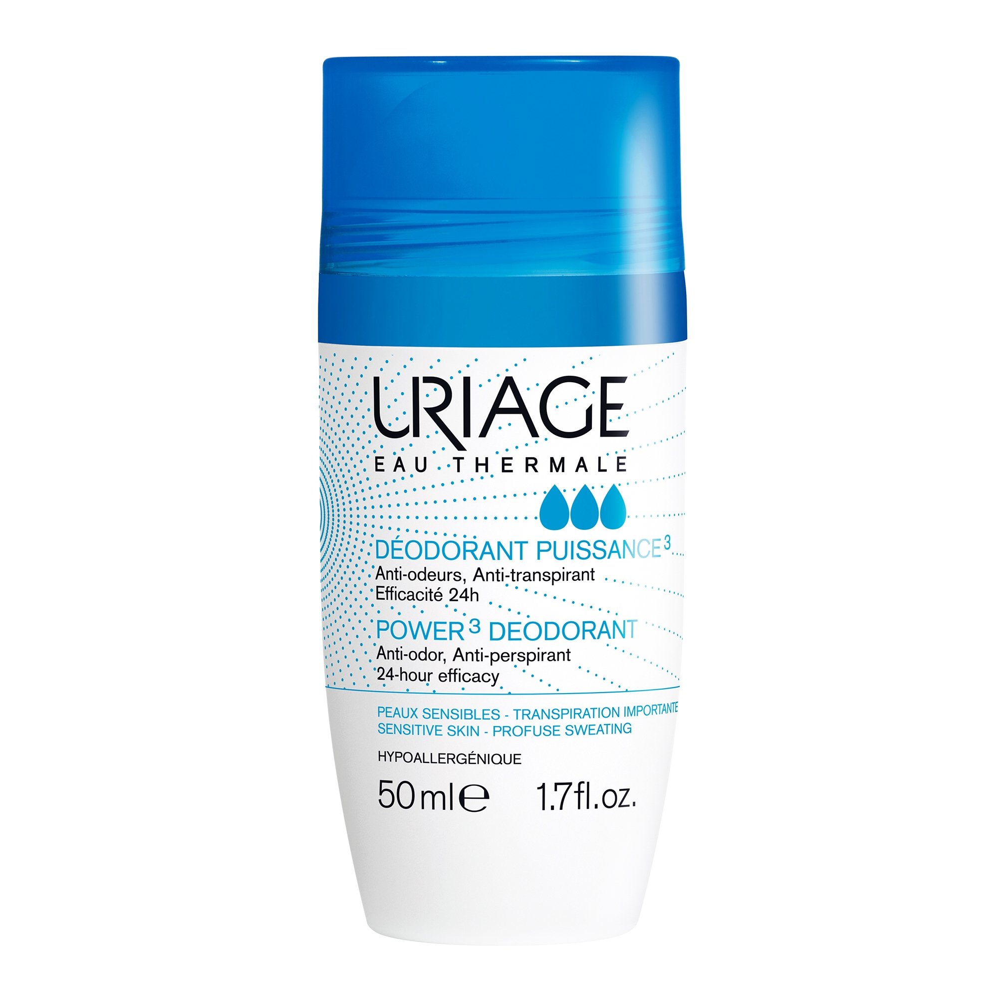 Uriage Eau Thermale Power 3 Deodorant Προσφέρει Αποτελεσματική Δράση Ενάντια στην Εφίδρωση και Καταπολεμά τις Οσμές 50ml