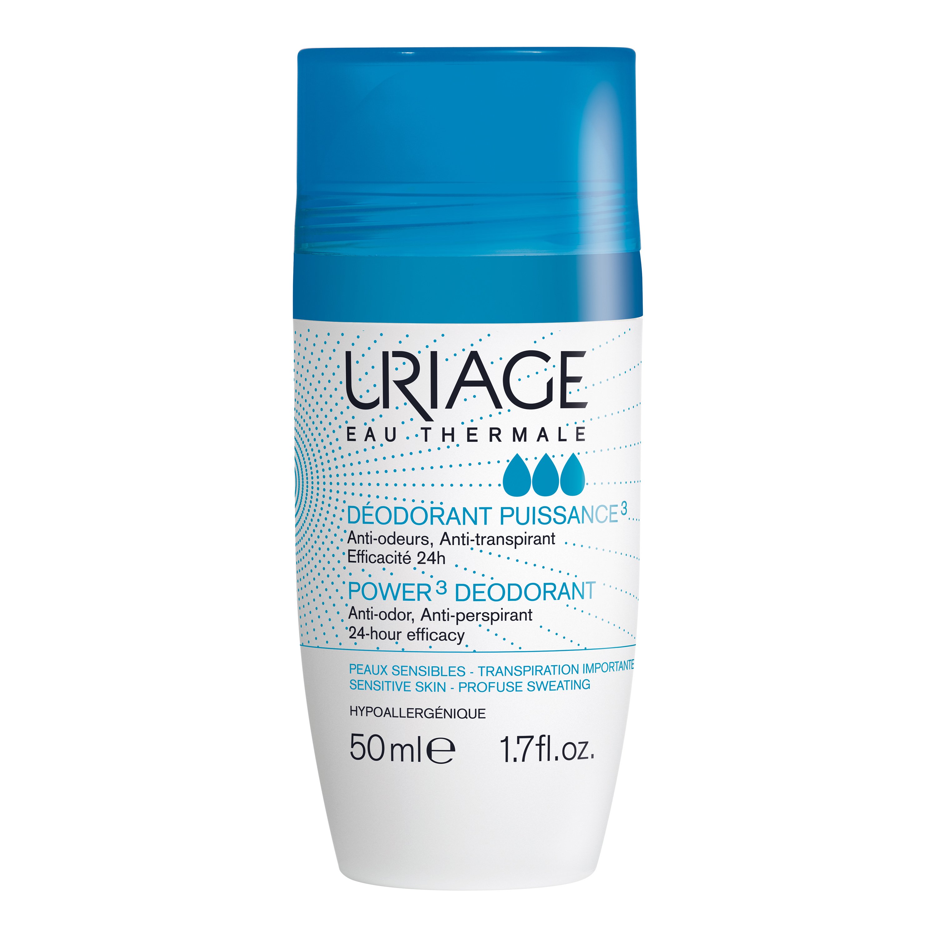 Uriage Eau Thermale Power 3 Deodorant Προσφέρει Αποτελεσματική Δράση Ενάντια στην Εφίδρωση και Καταπολεμά τις Οσμές 50ml