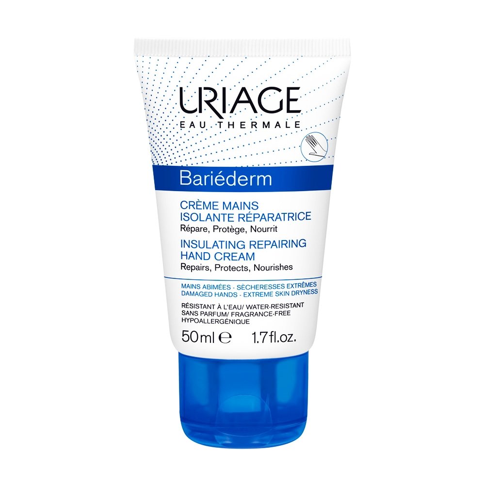 Uriage Eau Thermale Bariederm Insulating Repairing Hand Cream Θρέφει Καταπραΰνει και Απαλύνει τα Πολύ Ξηρά Χέρια 50ml