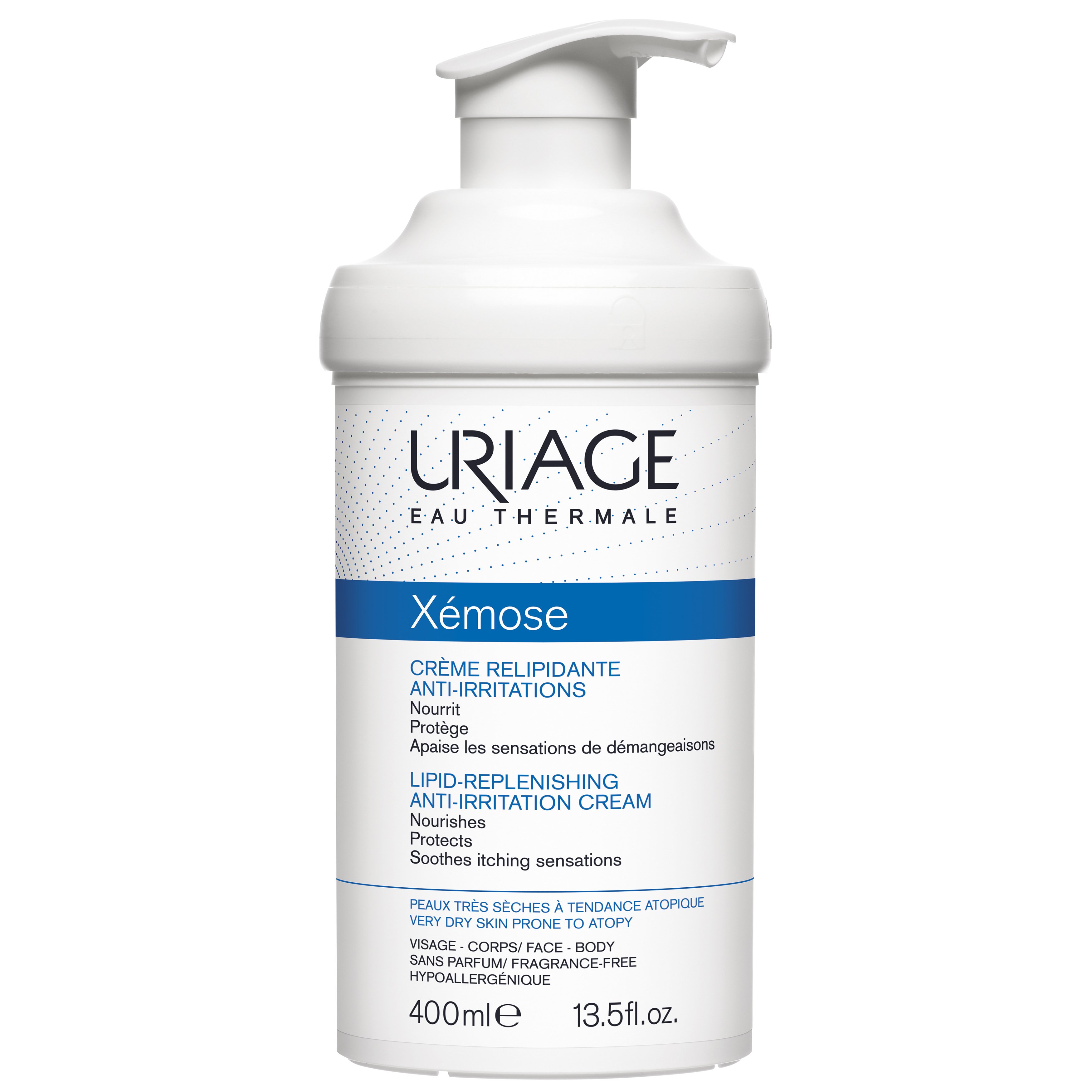 Uriage Eau Thermale Xemose Lipid Replenishing Anti Irritation Cream Καταπραΰνει Αμέσως την Αίσθηση Κνησμού 400ml