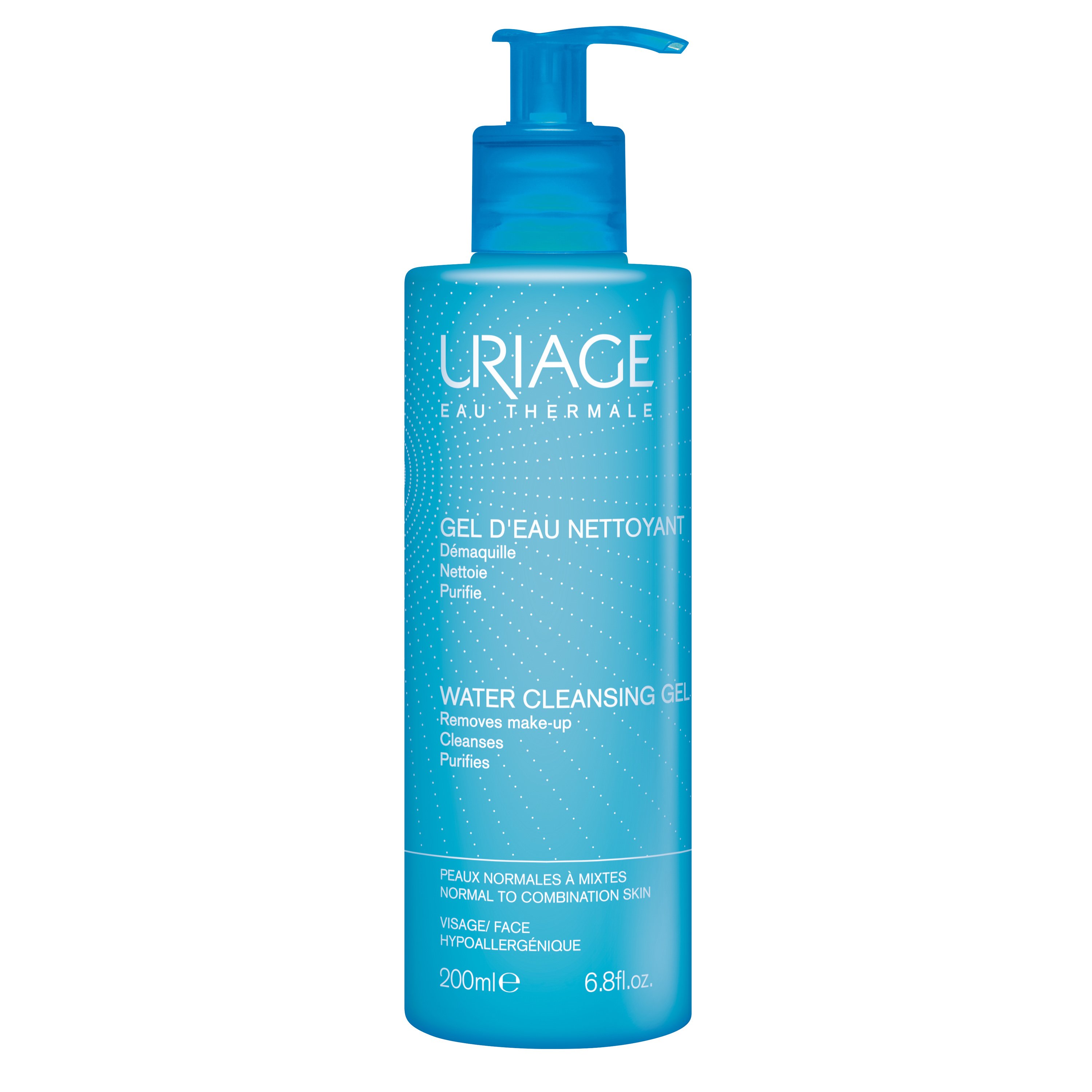 Uriage Eau Thermale Water Cleansing Gel Καθαρίζει Τέλεια την Κανονική και Μικτή Επιδερμίδα 200ml