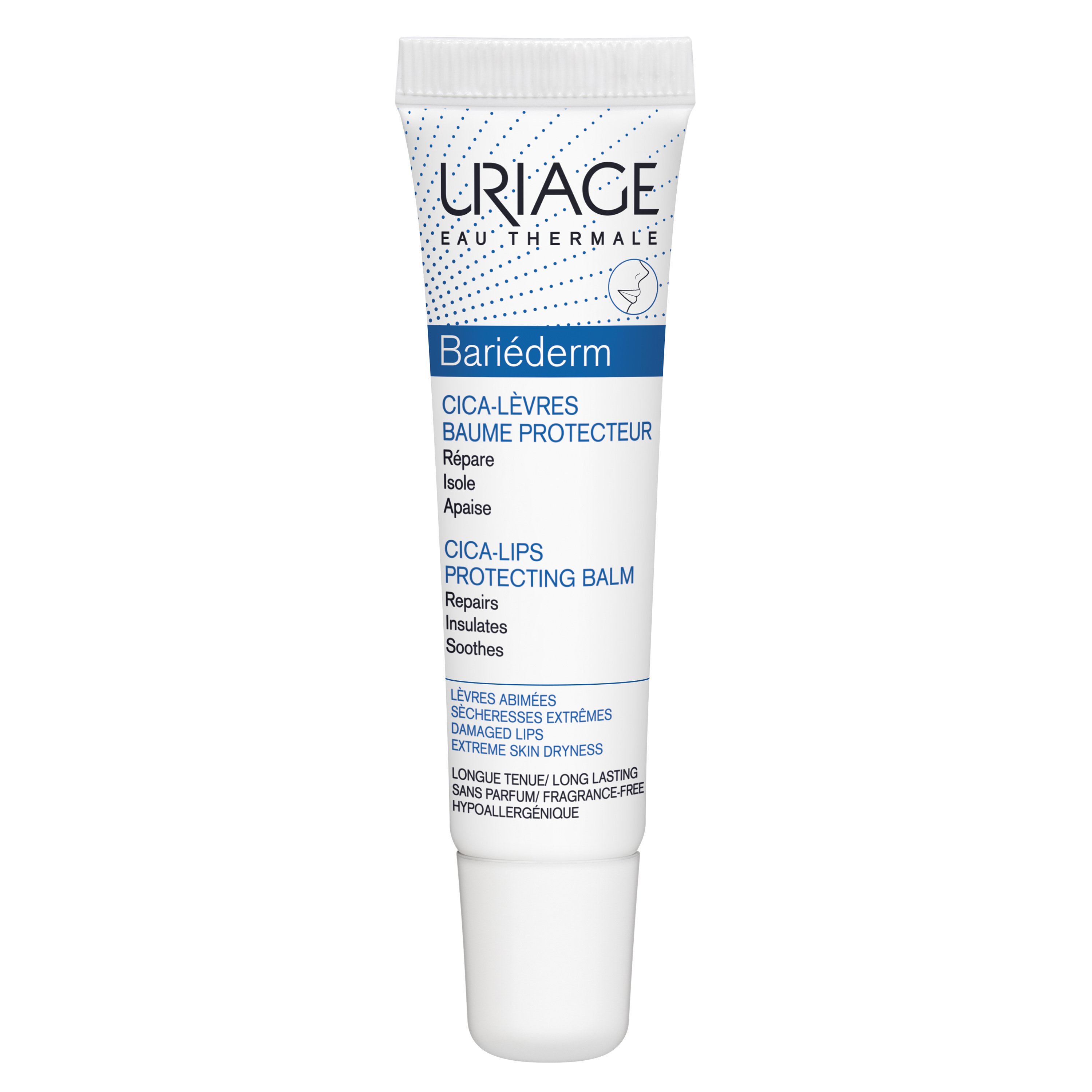 Uriage Eau Thermale Bariederm Cica Lips Protecting Balm Προστατευτικό Χειλιών που Προσφέρει Τριπλή Δράση 15ml
