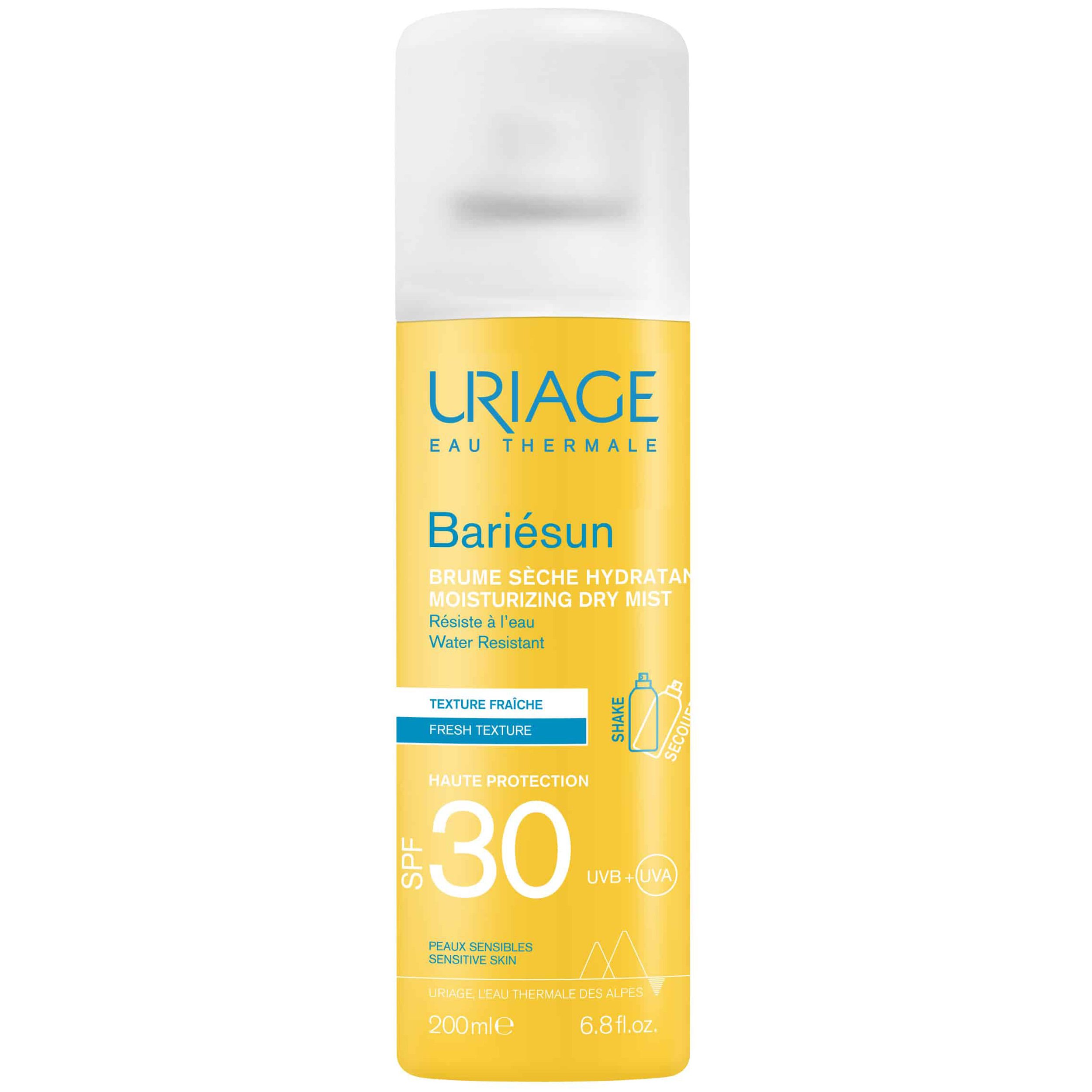 Uriage Bariesun Spf30 Dry Mist High Protection Αντηλιακό Σπρέι Προσώπου & Σώματος Υψηλής Προστασίας για Ματ Αποτέλεσμα 200ml
