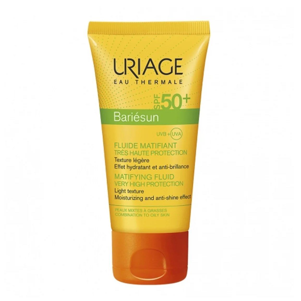 Uriage Bariesun Spf50+ Matifying Fluide Αντηλιακή Λεπτόρρευστη Κρέμα Προσώπου για Μικτό Προς Λιπαρό Δέρμα & Ματ Τελείωμα 50ml