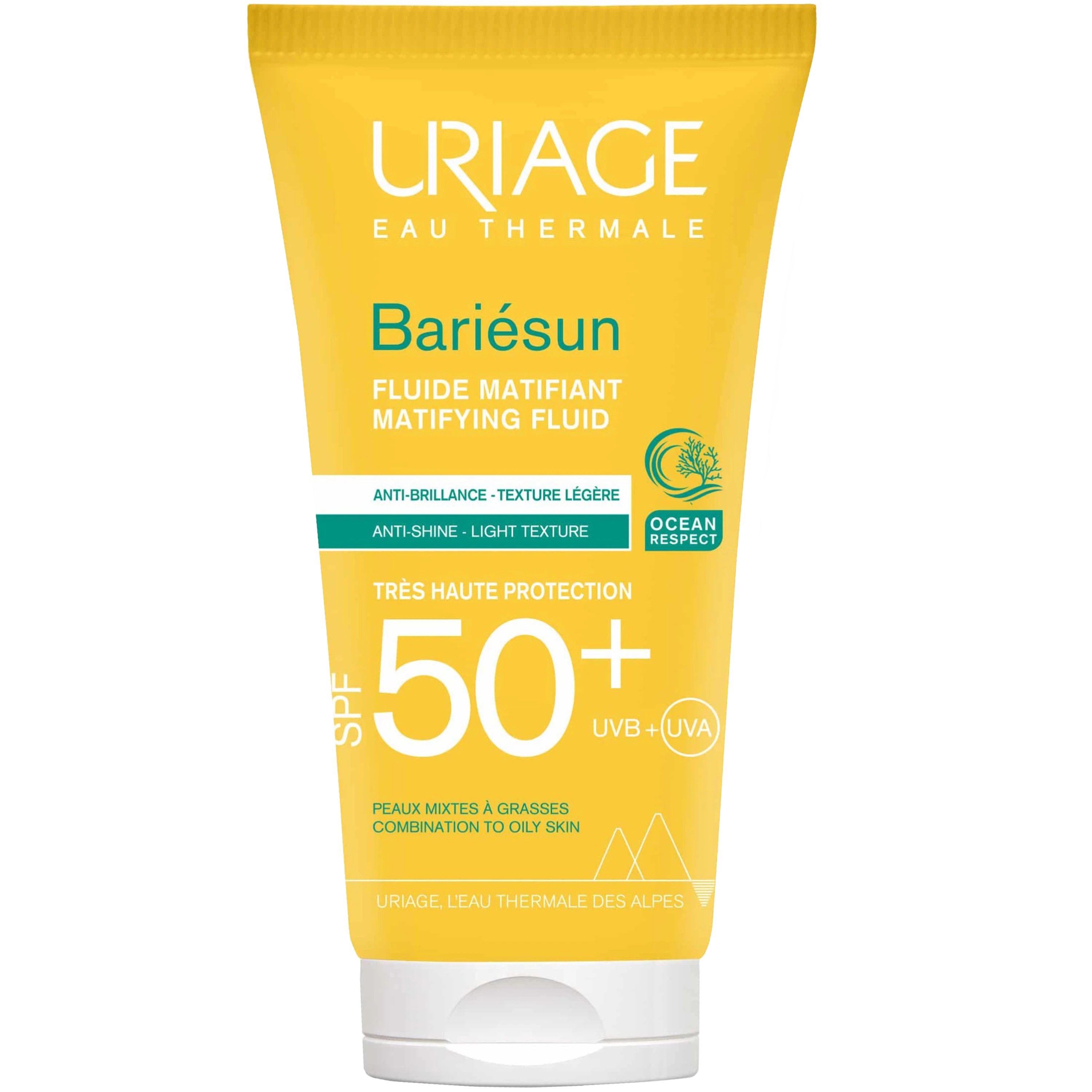 Uriage Uriage Bariesun Matifying Fluid Spf50+ Λεπτόρρευστη Αντηλιακή Κρέμα Προσώπου Πολύ Υψηλής Προστασίας για Μικτό Προς Λιπαρό Δέρμα με Ματ Τελείωμα 50ml