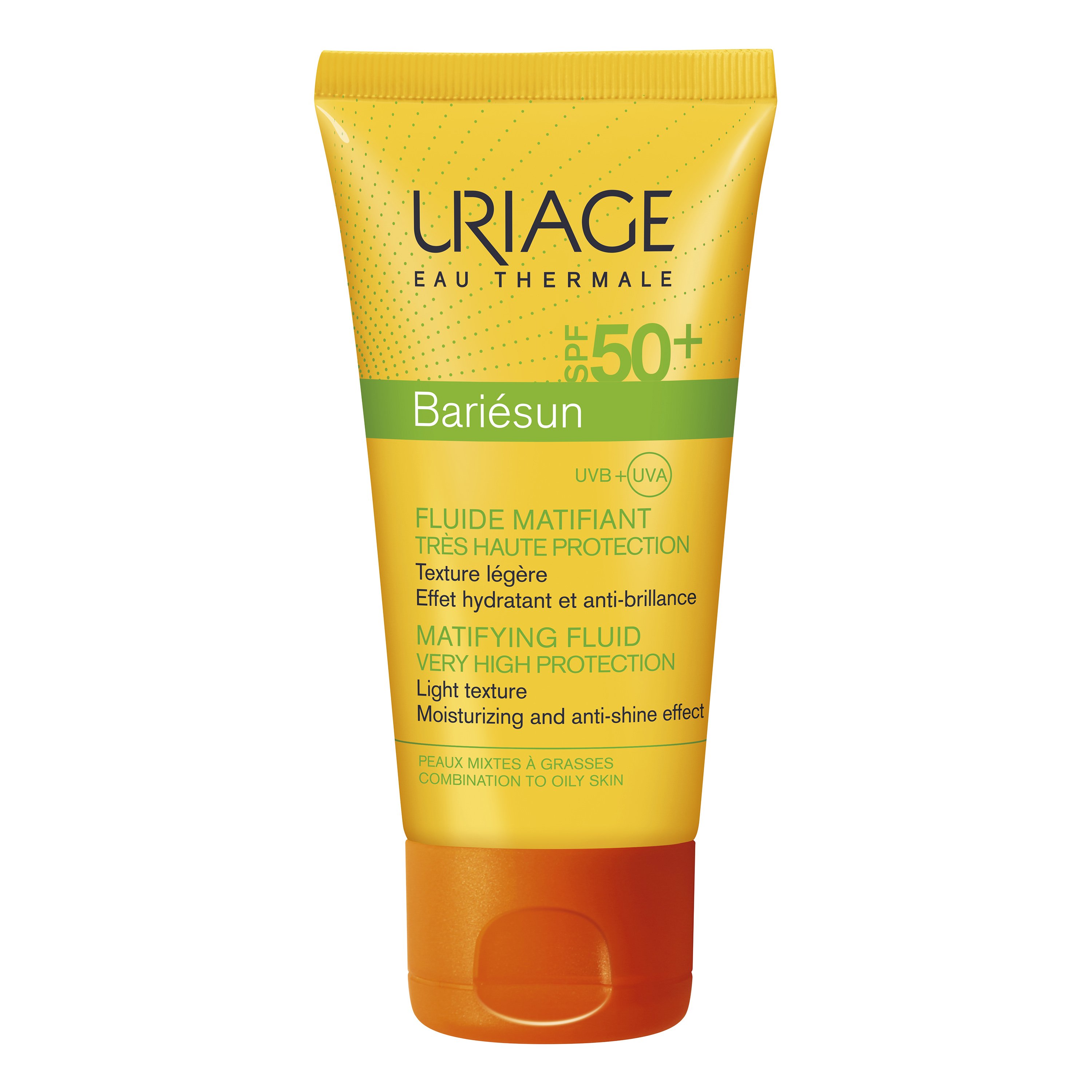 Uriage Bariesun Spf50+ Matifying Fluide Αντηλιακή Λεπτόρρευστη Κρέμα Προσώπου για Μικτό Προς Λιπαρό Δέρμα & Ματ Τελείωμα 50ml