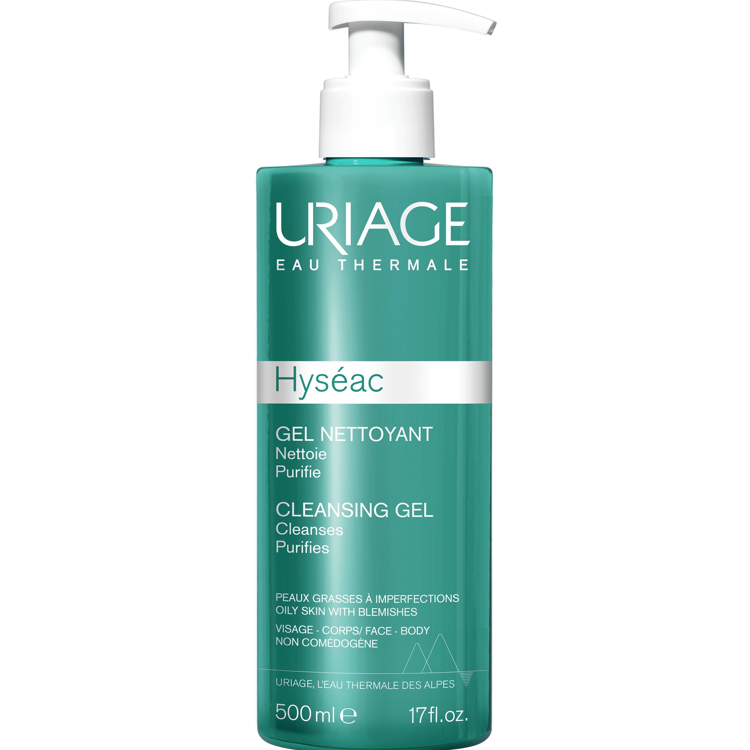 Uriage Hyseac Cleansing Gel for Oily Skin with Blemishes Gel Καθαρισμού Προσώπου & Σώματος για Λιπαρά Δέρματα με Τάση Ακμής 500ml