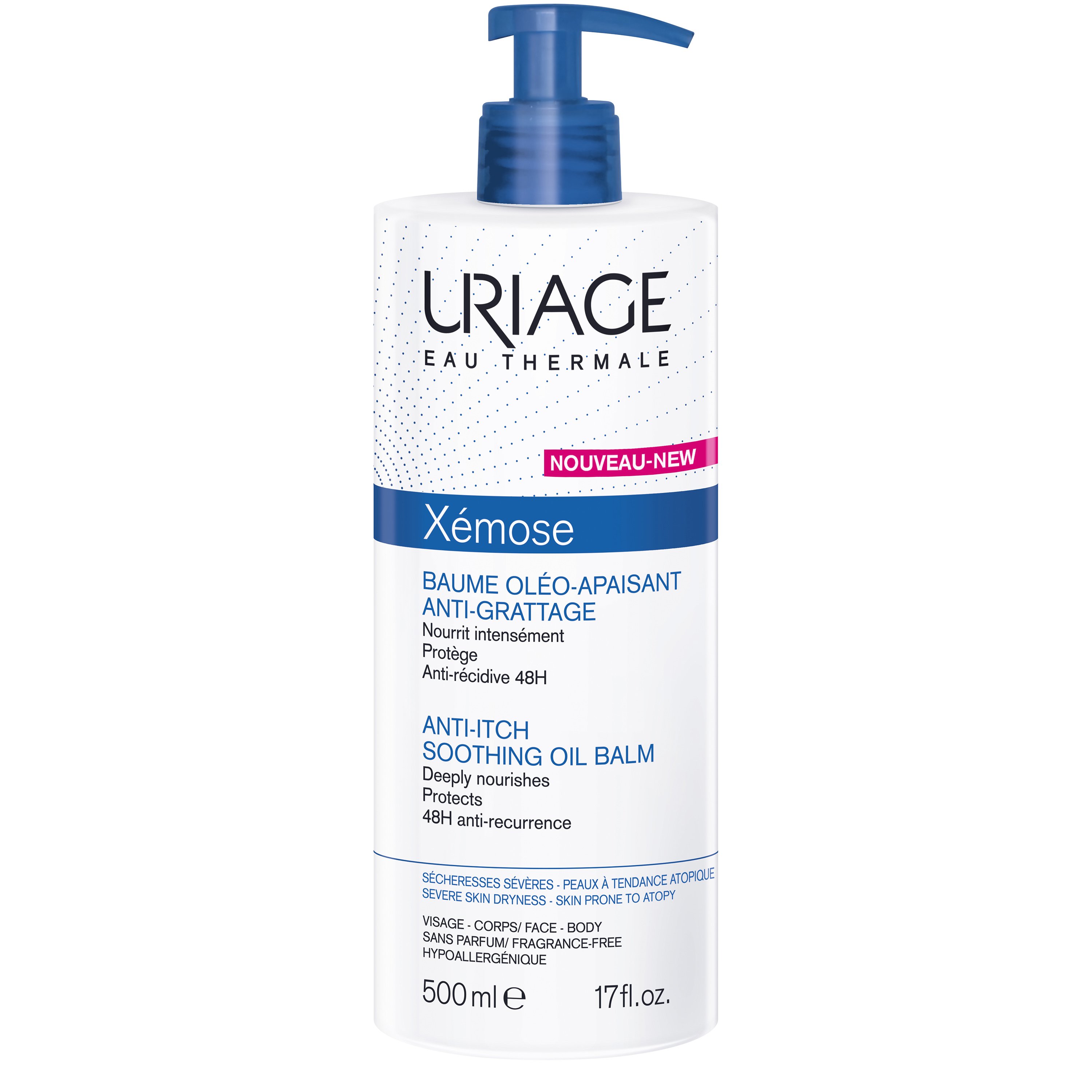 Uriage Eau Thermale Xemose Anti-Itch Soothing Oil Balm Προστατευτικό Βάλσαμο που Καταπραΰνει Αμέσως τον Κνησμό 500ml