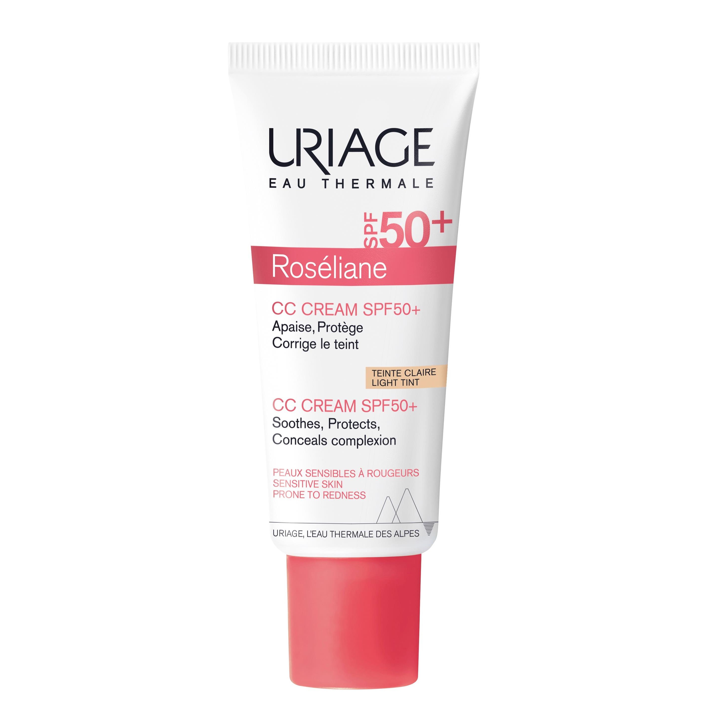 Uriage Eau Thermale Roseliane CC Tinted Cream Spf50+ Κρέμα Προσώπου με Χρώμα Πολύ Υψηλής Προστασίας Κατά της Ερυθρότητας 40ml