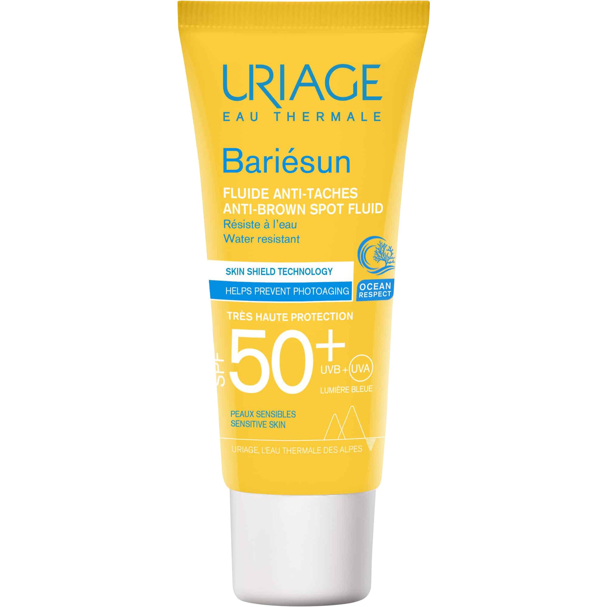 Uriage Uriage Bariesun Anti Brown Spot Fluid Lotion Spf50+ Αντηλιακή Λοσιόν Πολύ Υψηλής Προστασίας για Πρόσωπο & Λαιμό Κατά των Καφέ Κηλίδων 40ml