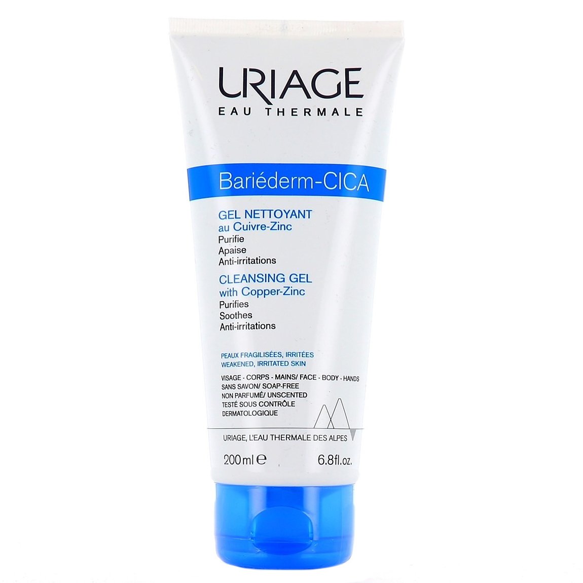 Uriage Eau Thermale Bariederm Cleansing Cica-Gel With Cu-Zn Τζελ Καθαρισμού που Καταπραΰνει και Εξυγιαίνει το Δέρμα 200ml