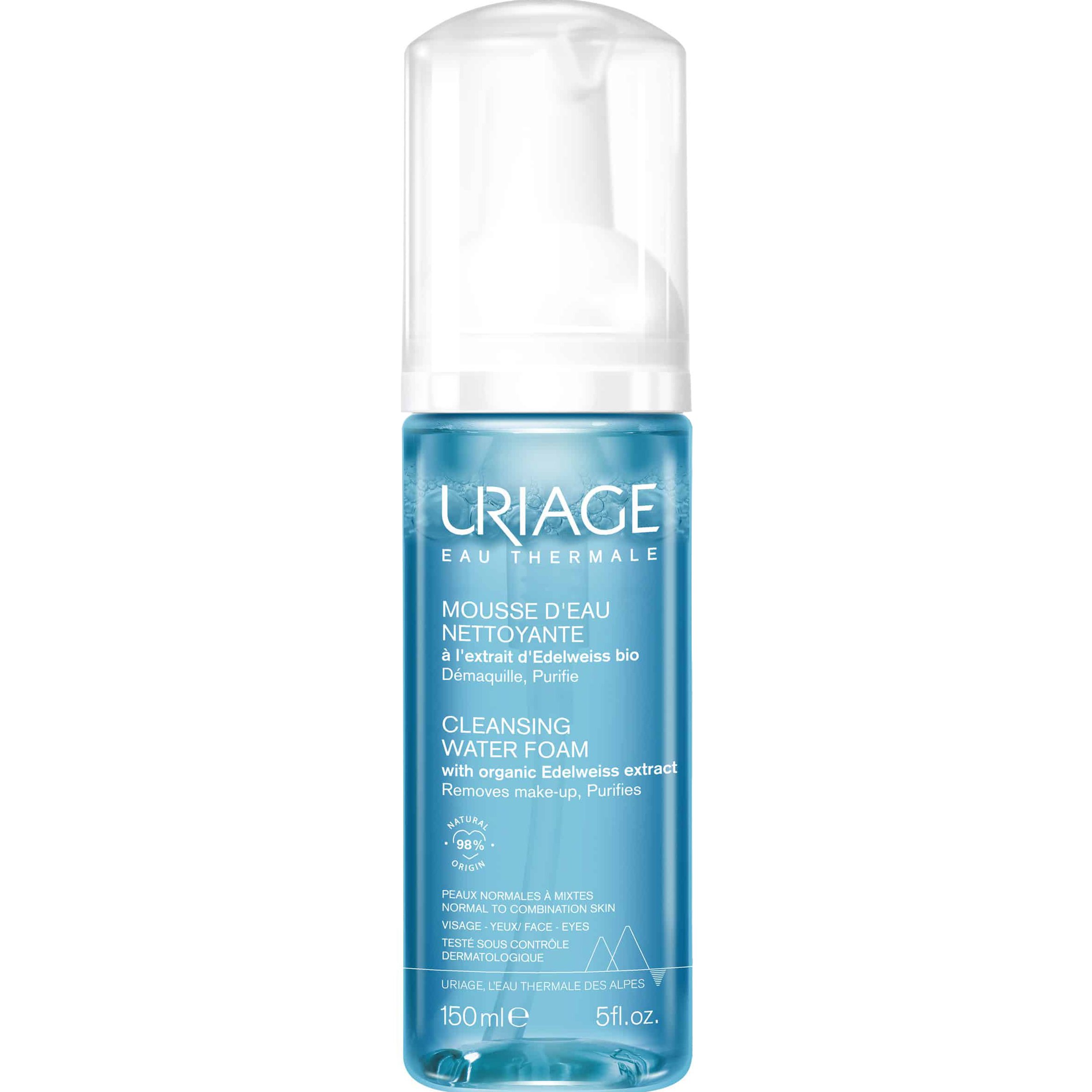 Uriage Uriage Cleansing Water Foam Αφρός Καθαρισμού & Ντεμακιγιάζ για Πρόσωπο - Μάτια 150ml