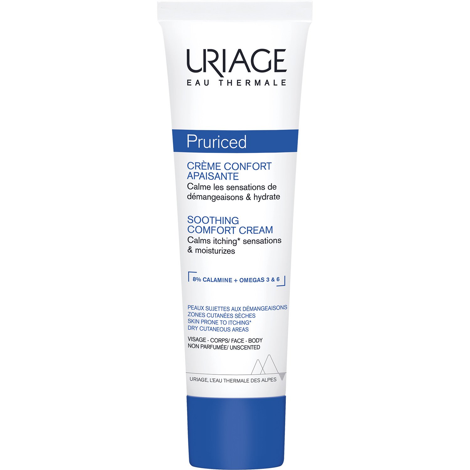 Uriage Pruriced Soothing Comfort Cream Καταπραϋντική Κρέμα Προσώπου - Σώματος για Ανακούφιση από τον Κνησμό & το Τράβηγμα, Κατάλληλη για Ευαίσθητες Επιδερμίδες 100ml