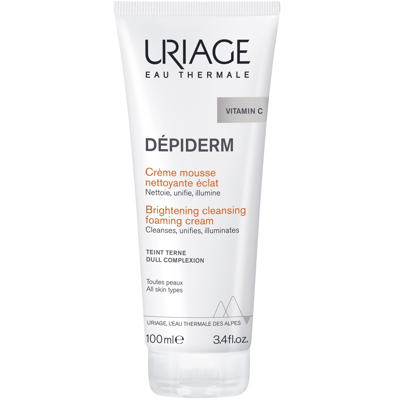 Uriage Depiderm Vitamin C Brightening Cleansing Foaming Cream Αφρός Καθαρισμού & Λάμψης Προσώπου 100ml
