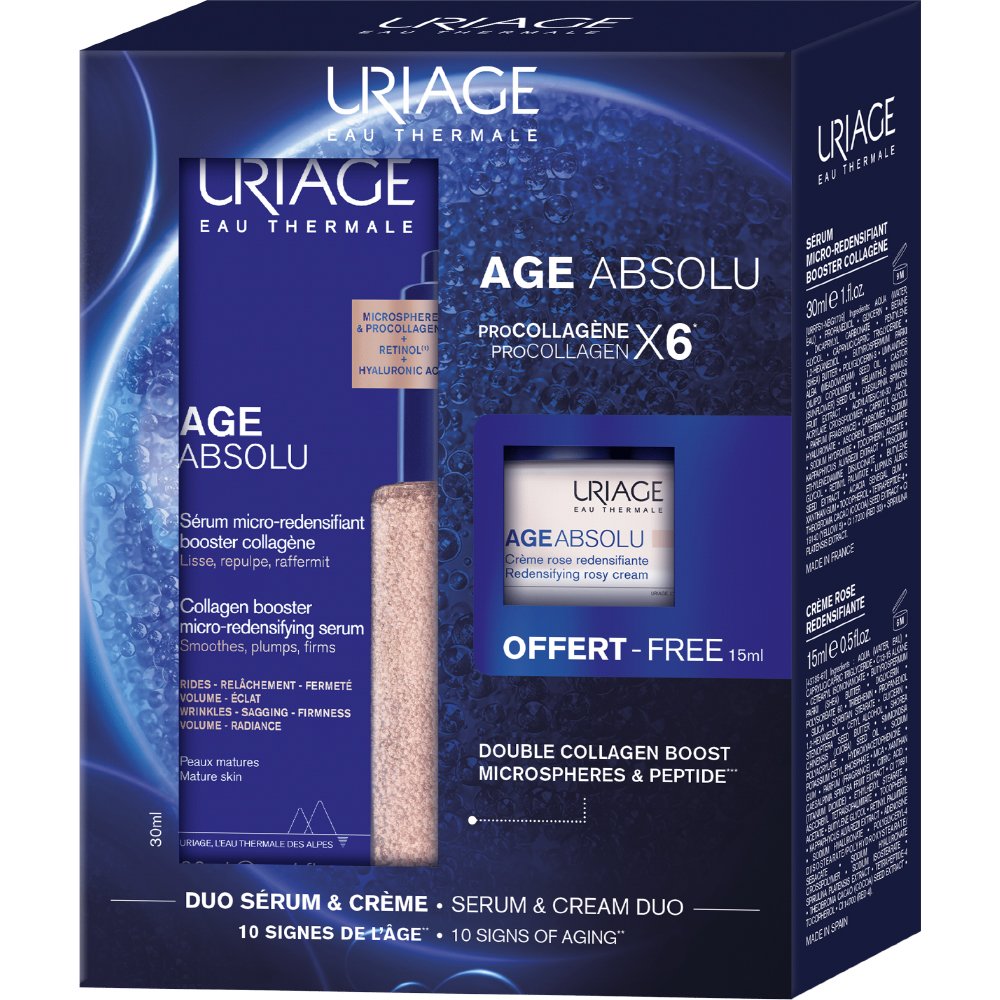 Uriage Uriage Promo Coffert Age Absolu Collagen Booster Micro-Redensifying Serum 30ml & Redensifying Rosy Cream 15ml
