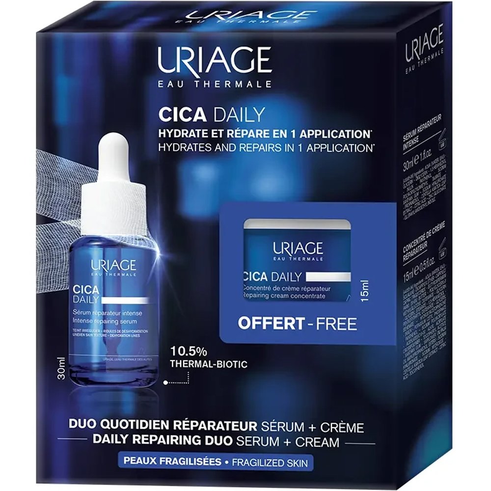 Uriage Uriage Promo Cica Daily Serum 30ml & Δώρο Concentrate Repairing Cream 15ml