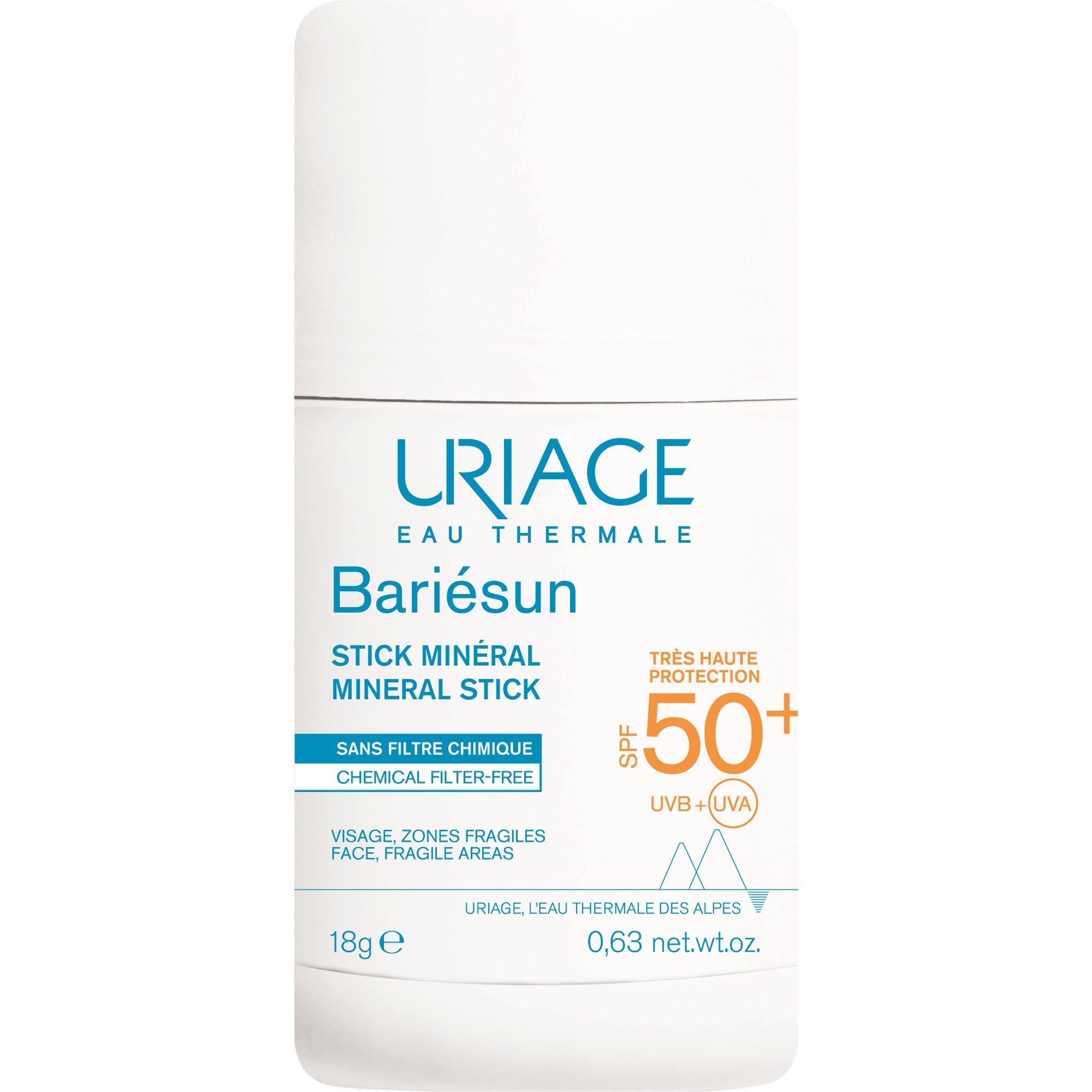 Uriage Uriage Bariesun Bar Mineral Stick Spf50+ Αντηλιακό Στικ Mineral για τις Ευαίσθητες Περιοχές 18g