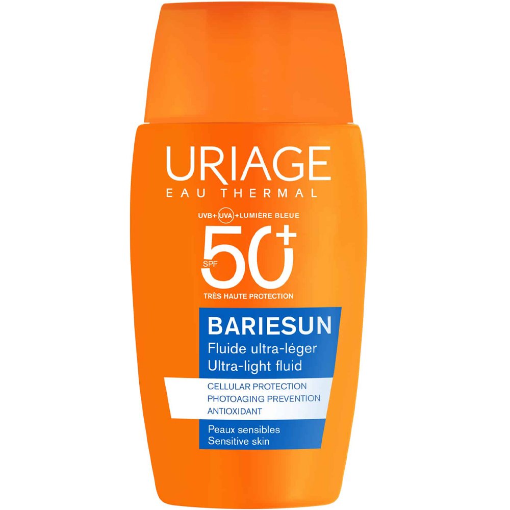 Uriage Bariesun Ultra-Matte Spf50+ Aqua Fluid Αντηλιακό Γαλάκτωμα Προσώπου Πολύ Υψηλής Προστασίας Λεπτόρευστης Υφής Κατάλληλο για Ευαίσθητες Επιδερμίδες 50ml