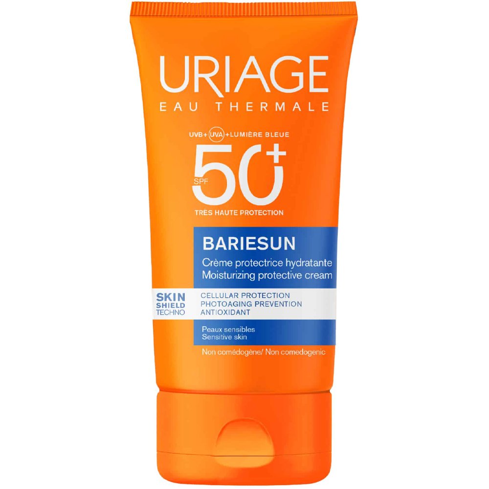 Uriage Bariesun Moisturizing Spf50+ Protective Cream Αντηλιακή Κρέμα Προσώπου Πολύ Υψηλής Προστασίας Ελαφριάς Υφής Κατάλληλη για Ευαίσθητες Επιδερμίδες 50ml