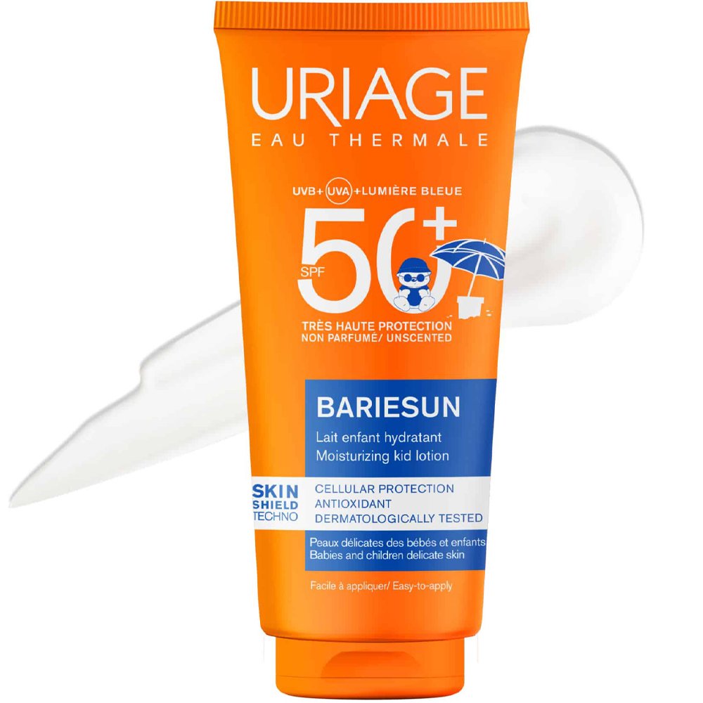 Uriage Bariesun Moisturizing Spf50+ Kids Lotion Παιδική Ενυδατική Λοσιόν Προσώπου & Σώματος Πολύ Υψηλής Προστασίας Κατάλληλη για Ευαίσθητες Επιδερμίδες 100ml