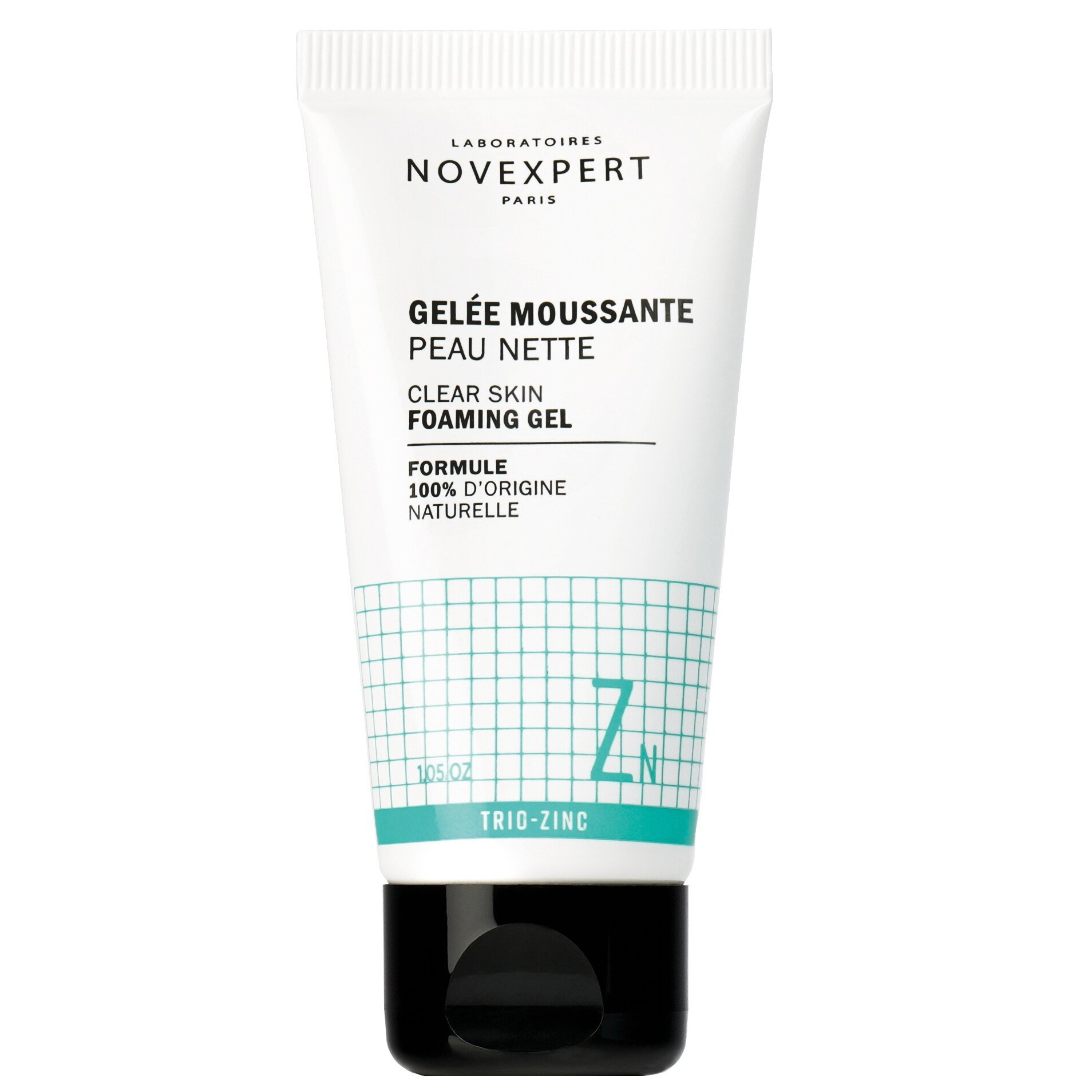 Novexpert Novexpert Trio-Zinc Clear Skin Foaming Gel Αφρώδες Τζελ Καθαρισμού Κατάλληλο για Επιδερμίδα με Τάση Ακμής Travel Size 30g