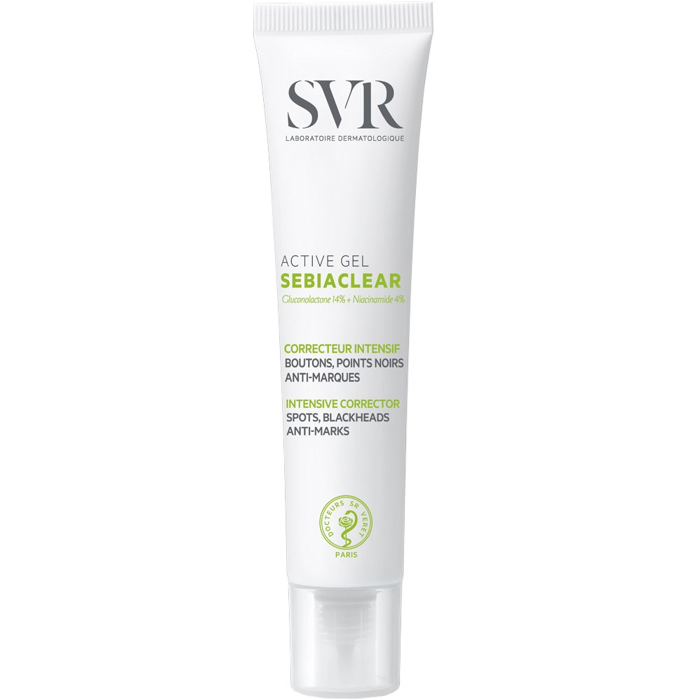SVR Sebiaclear Intensive Corrector Active Gel Συμπυκνωμένο Τζελ για Εντατική Διόρθωση για Σπυράκια, Ακμή & Σημάδια Προσώπου με 14% Γλυκονολακτόνη & 4% Νιασιναμίδη 40ml