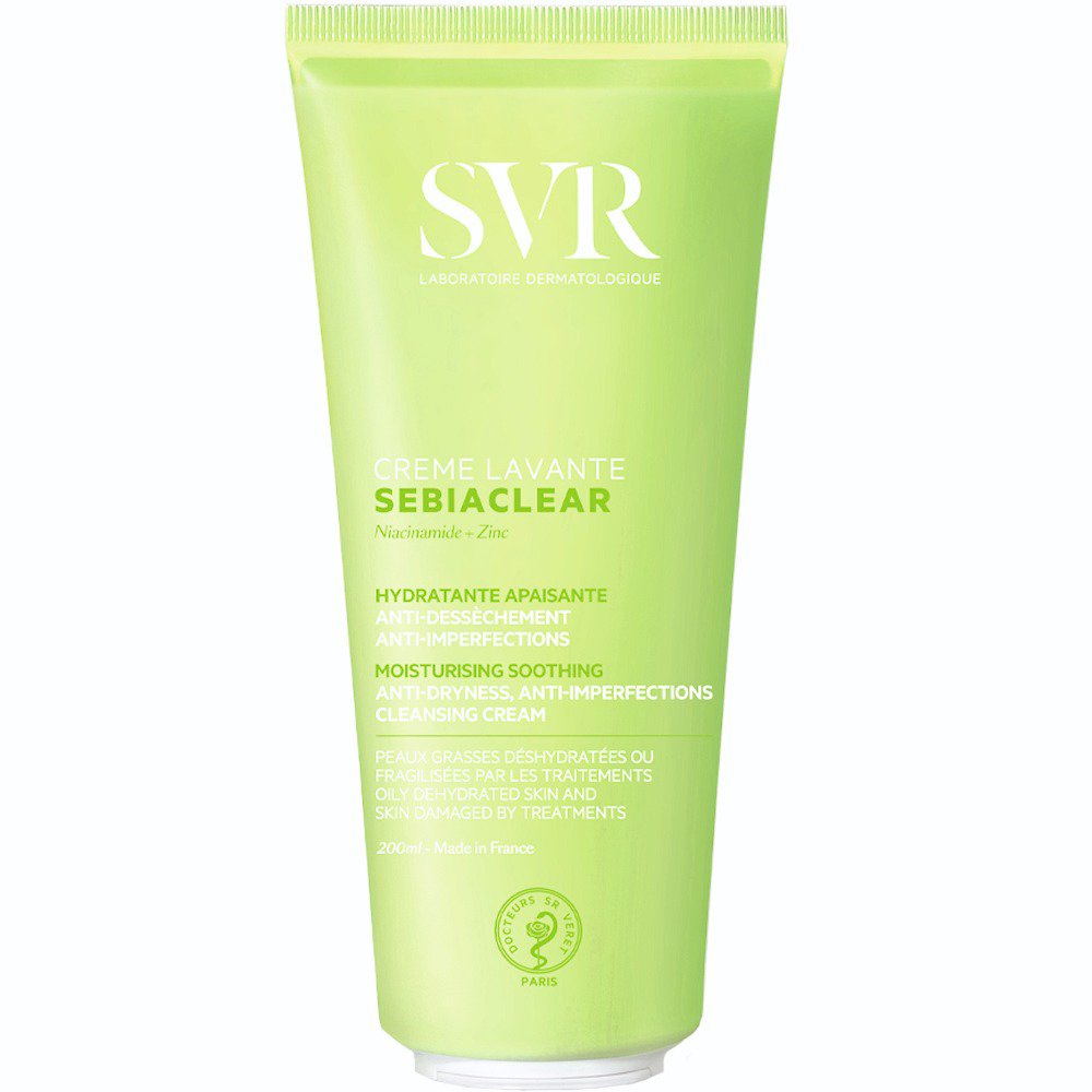 SVR Sebiaclear Anti-Dryness & Imperfections Moisturising Soothing Cleansing Cream Κρέμα Καθαρισμού για Πρόσωπο & Σώμα Χωρίς Σάπωνες Ιδανική για Επιδερμίδες με Τάση Ακμής 200ml