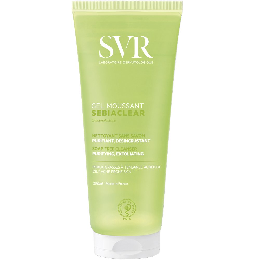SVR Sebiaclear Anti-Imperfections Gel Moussant Cleanser Καθαριστικό Τζελ Προσώπου & Σώματος για Λιπαρό Δέρμα με Τάση Ακμής με Γλυκονολακτόνη & Σαλικυλικό Οξύ 200ml