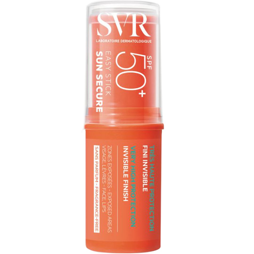 SVR Sun Secure Spf50+ Easy Stick Διάφανο Αντηλιακό Στικ Προσώπου Πολύ Υψηλής Προστασίας & Ευαίσθητης Επιδερμίδας με Βιταμίνη Ε Χωρίς Άρωμα 10g