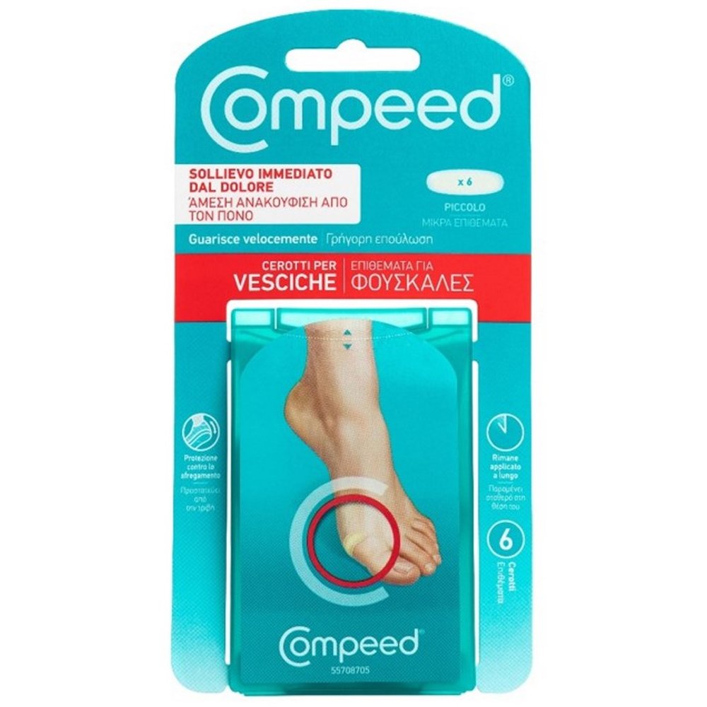 Compeed Compeed Blister Small Μικρά Επιθέματα Ποδιών για Γρήγορη Επούλωση σε Φουσκάλες 6 Τεμάχια