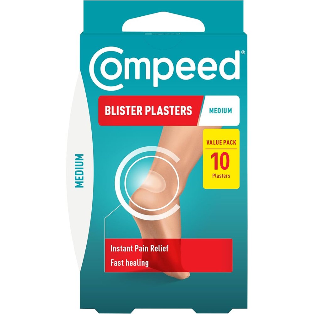 Compeed Compeed Hydrocolloid Foot Treatment Heal Fast Medium Size Blister Plasters Μεσαία Επιθέματα για Φουσκάλες Ποδιών για Γρήγορη Επούλωση & Ανακούφιση 10 Τεμάχια