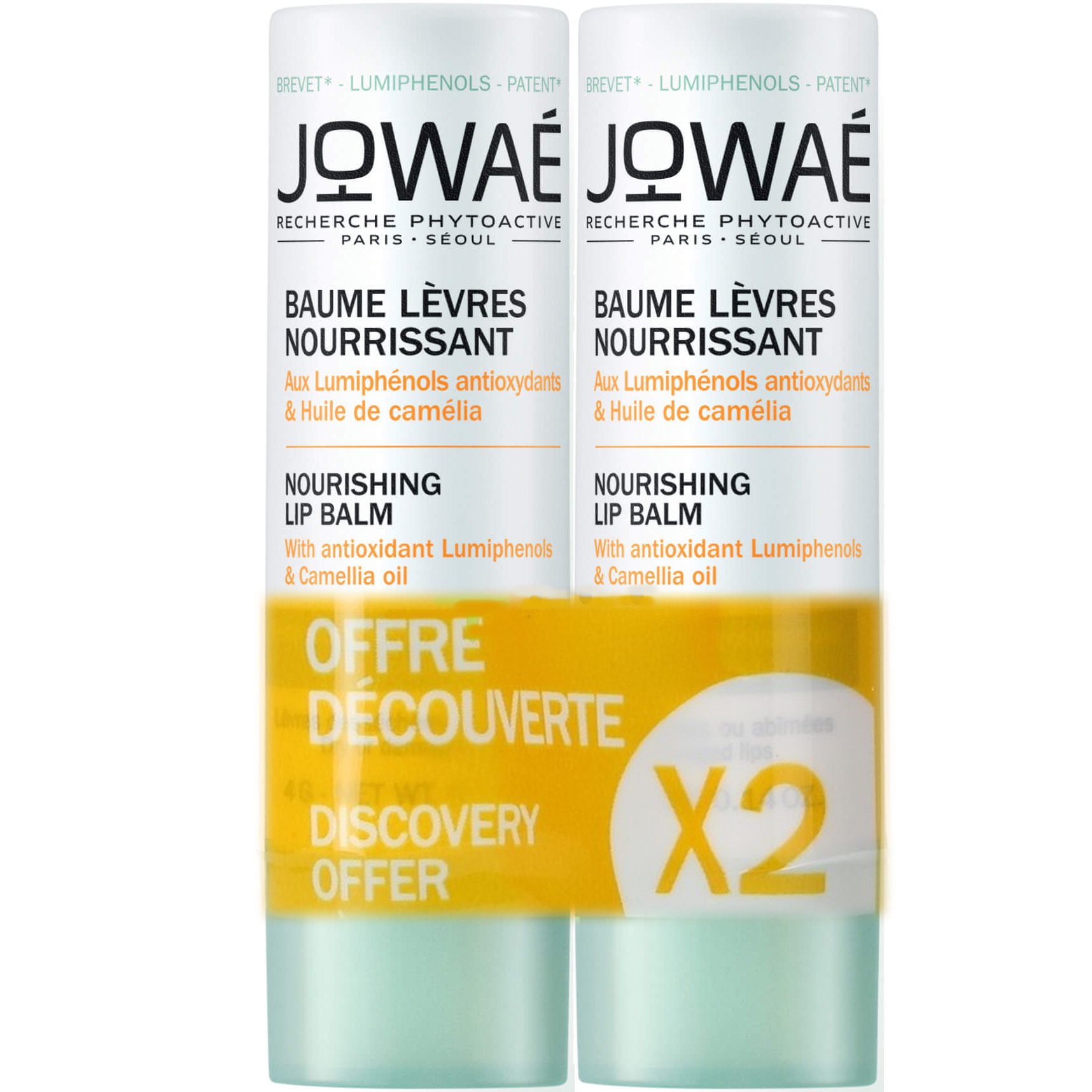 Jowae Nourishing Lip Balm Duo Θρεπτικό Balm Χειλιών Φροντίδα για Ξηρά ή Ταλαιπωρημένα Χείλη 2x4g