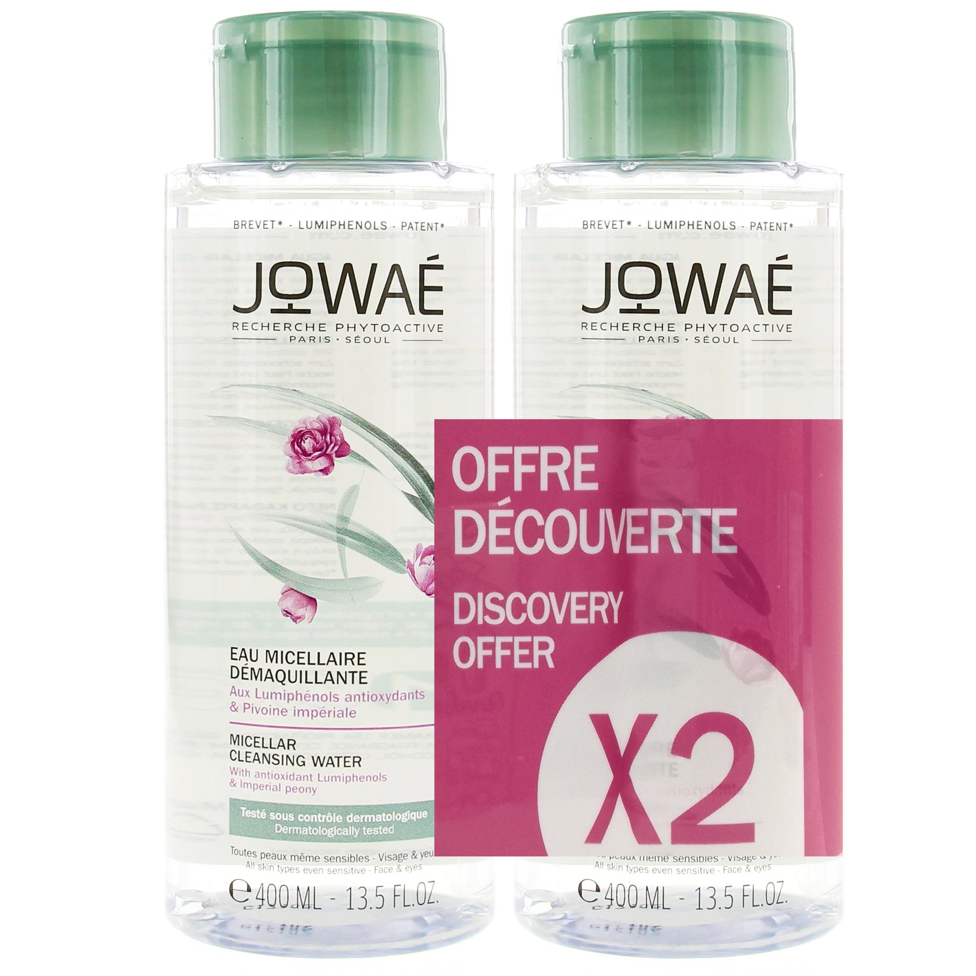 Jowae Duo Pack Micellar Cleansing Water Νερό Καθαρισμού & Ντεμακιγιάζ Προσώπου-Ματιών με Μικύλλια 2x400ml