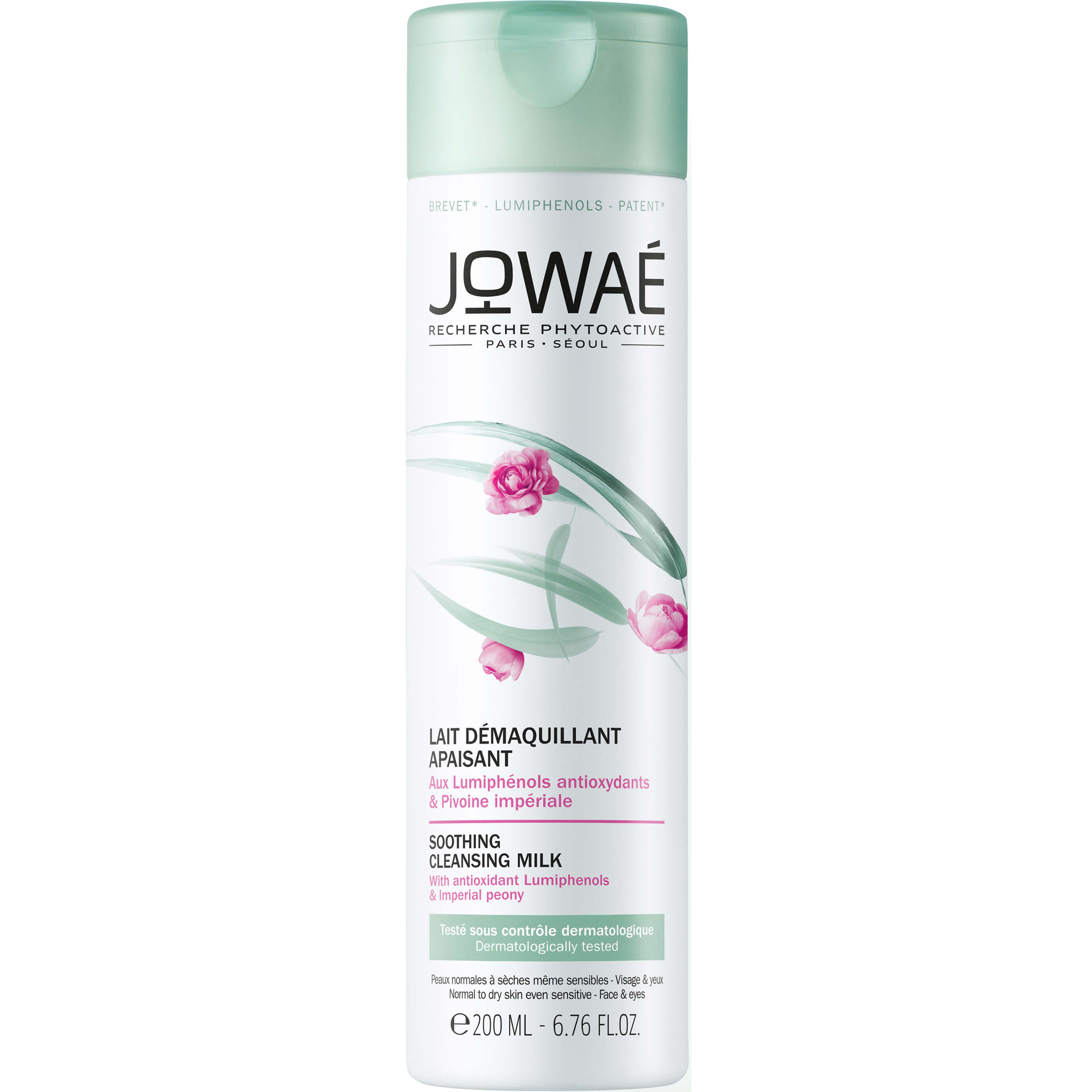 Jowae Soothing Cleansing Milk Καταπραϋντικό Γαλάκτωμα Καθαρισμού-Ντεμακιγιάζ Προσώπου-Ματιών, Κανονικές-Ξηρές Επιδερμίδες 200ml
