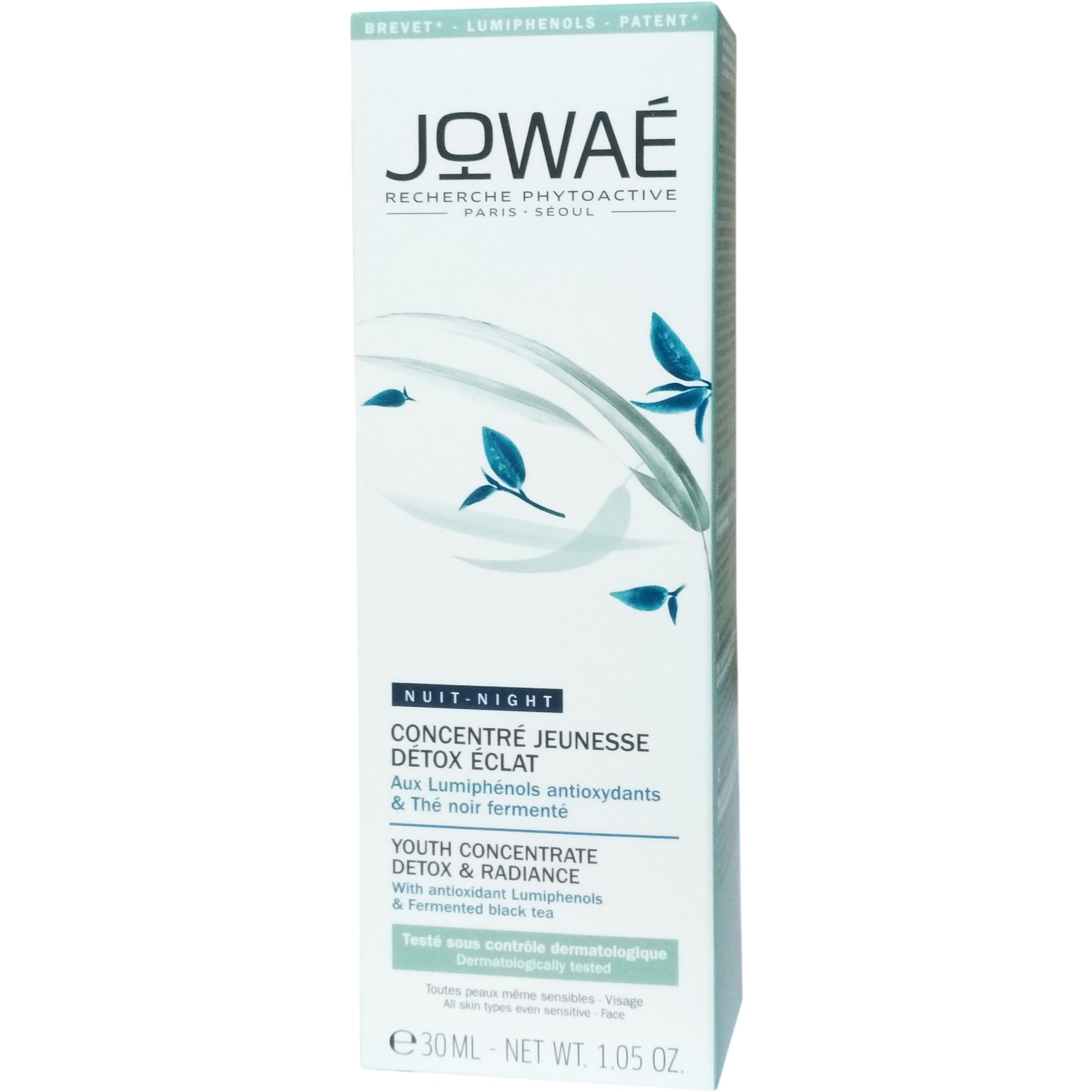 Jowae Youth Concentrate Detox & Radiance Συμπυκνωμένος Ορός Νύχτας για Αποτοξίνωση & Λάμψη, Όλοι οι Τύποι Επιδερμίδας 30ml