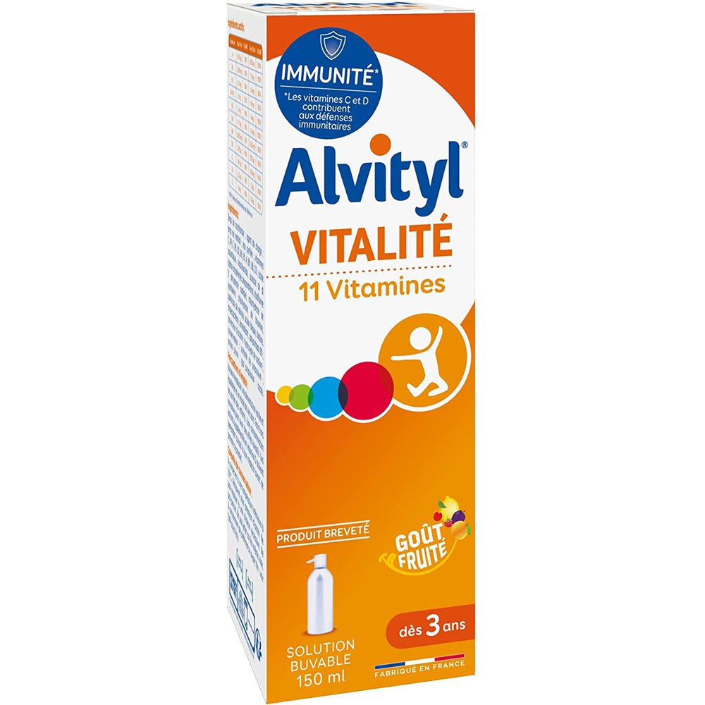Alvityl Vitalite 11 Vitamins Συμπλήρωμα Διατροφής Πολυβιταμινών για Ενίσχυση του Ανοσοποιητικού & Ενέργεια σε Σιρόπι Κατάλληλο για Παιδιά 150ml