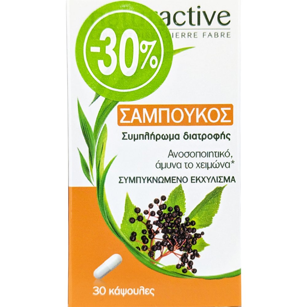 Naturactive Promo Elderberry Συμπλήρωμα Διατροφής Εκχυλίσματος Σαμπούκου για Ενίσχυση του Ανοσοποιητικού 30caps