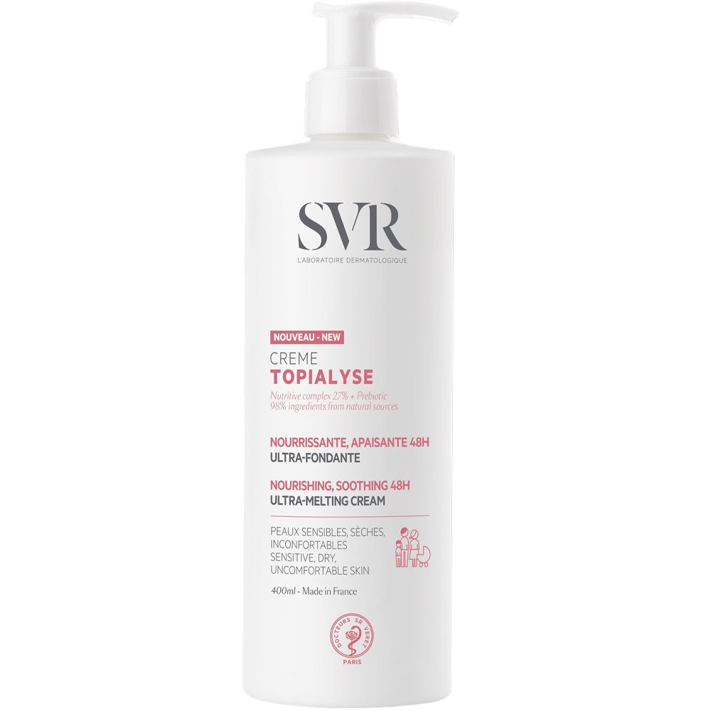 SVR Topialyse 48h Nourishing Shoothing Cream Κρέμα Ανακούφισης & Θρέψης Μακράς Διάρκειας για Ατοπικές, Ξηρές & Ευαίσθητες Επιδερμίδες με Αντλία 400ml