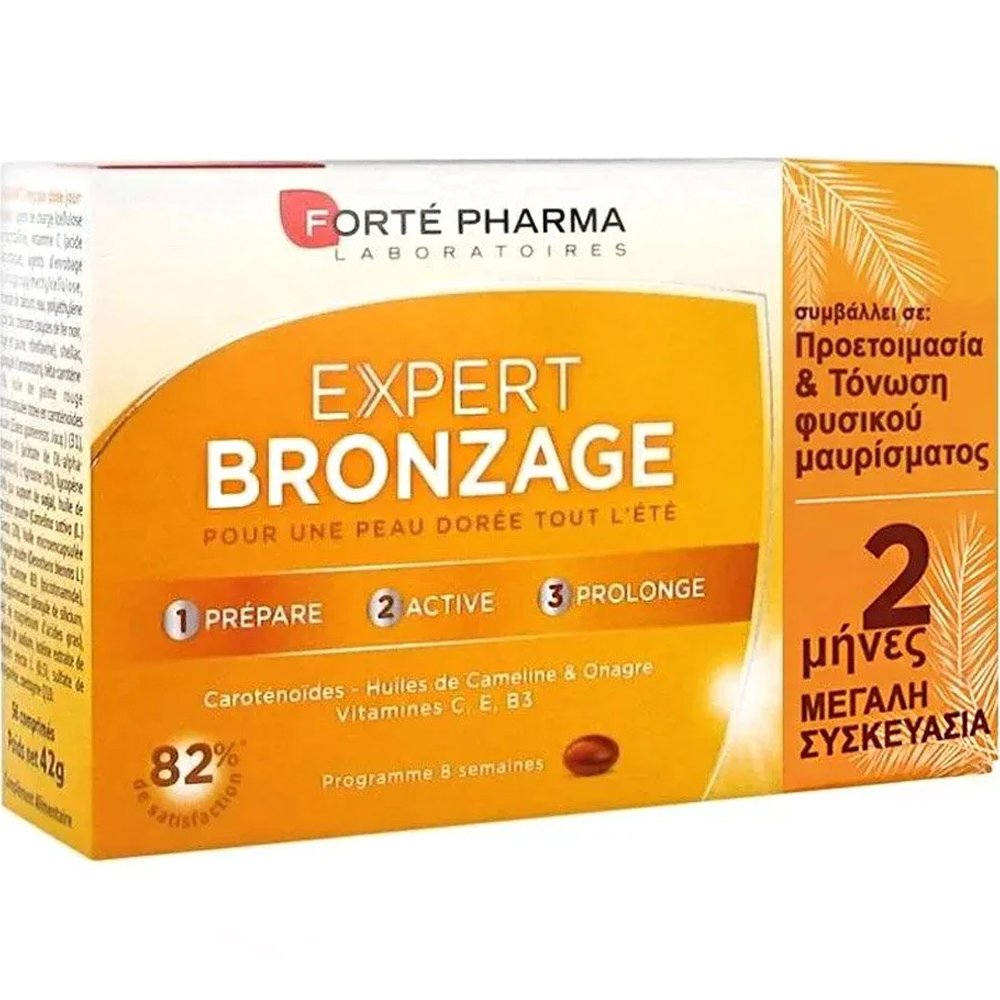 Forte Pharma Expert Bronzage Tanning Formula Συμπλήρωμα Διατροφής Βιταμινών & Μετάλλων για Φυσικό Μαύρισμα Διαρκείας 56tabs