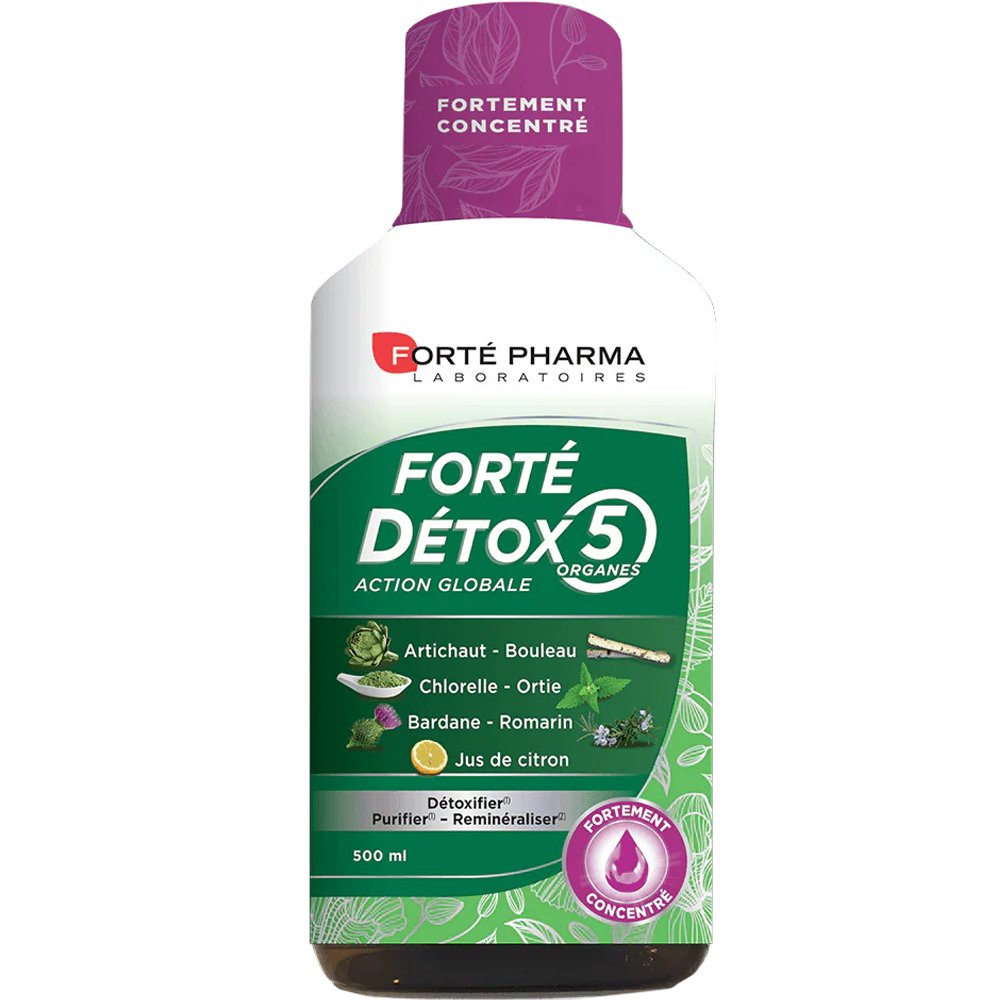 FORTE PHARMA Forte Pharma Forte Detox 5 Organs Συμπλήρωμα Διατροφής Εκχυλίσματος Βοτάνων, Φρούτων & Φυτών για Αποτελεσματική Αποτοξίνωση του Οργανισμού σε 5 Ζωτικά Όργανα 500ml