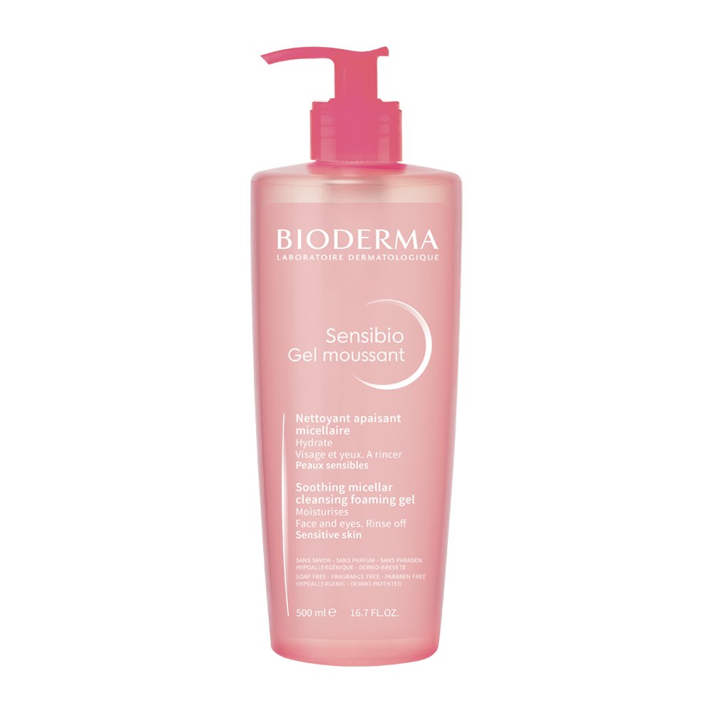 Bioderma Sensibio Gel Moussant Καταπραϋντικό Ήπιο Τζελ Καθαρισμού για Ευαίσθητες Επιδερμίδες, 500ml