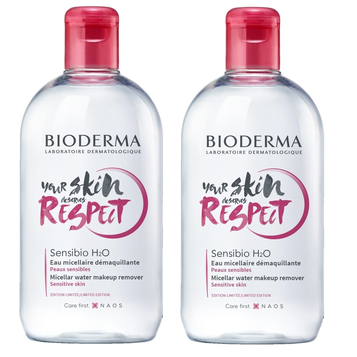 Bioderma Πακέτο Προσφοράς Sensibio H20 Μικυλλιακό Νερό Καθαρισμού Προσώπου & Ματιών για Ευαίσθητες Επιδερμίδες 2x500ml